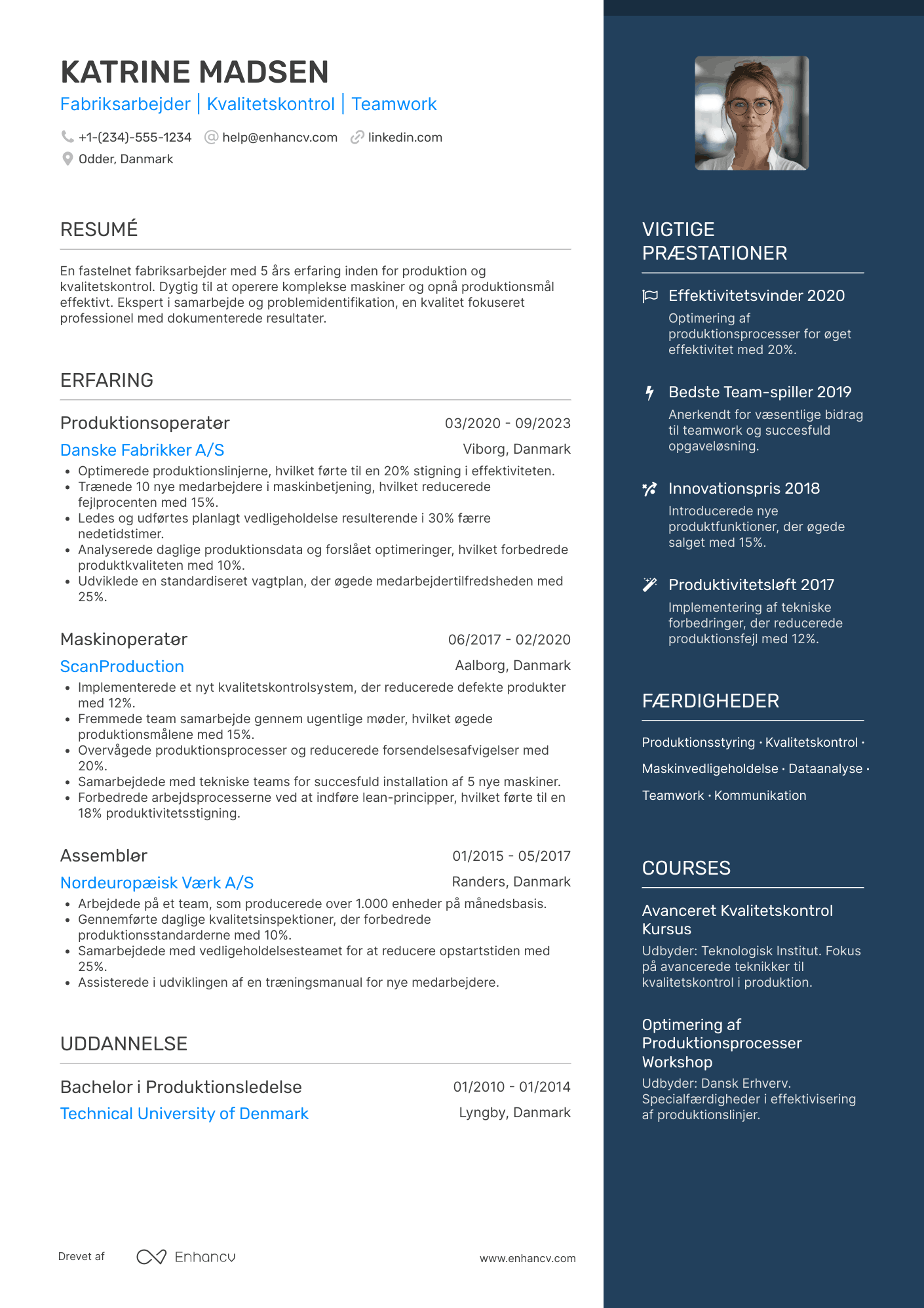 Fabriksarbejder CV