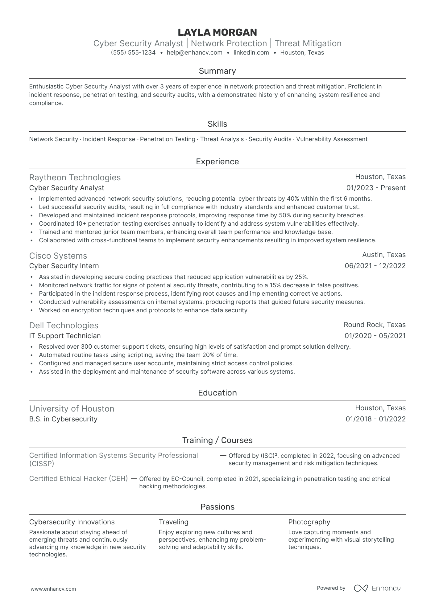 Embedded Software Developer resume example