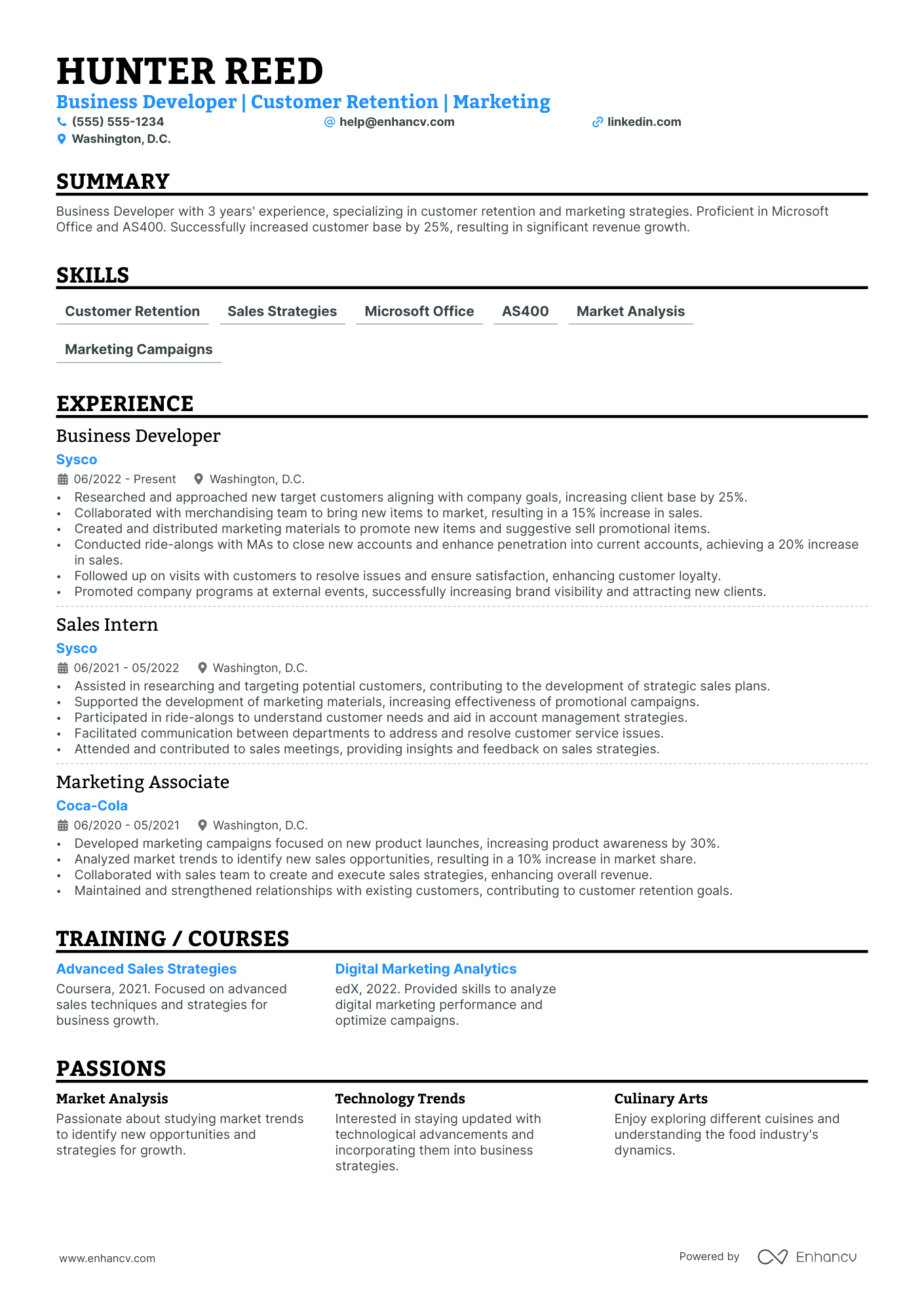 Regional Brand Manager resume example