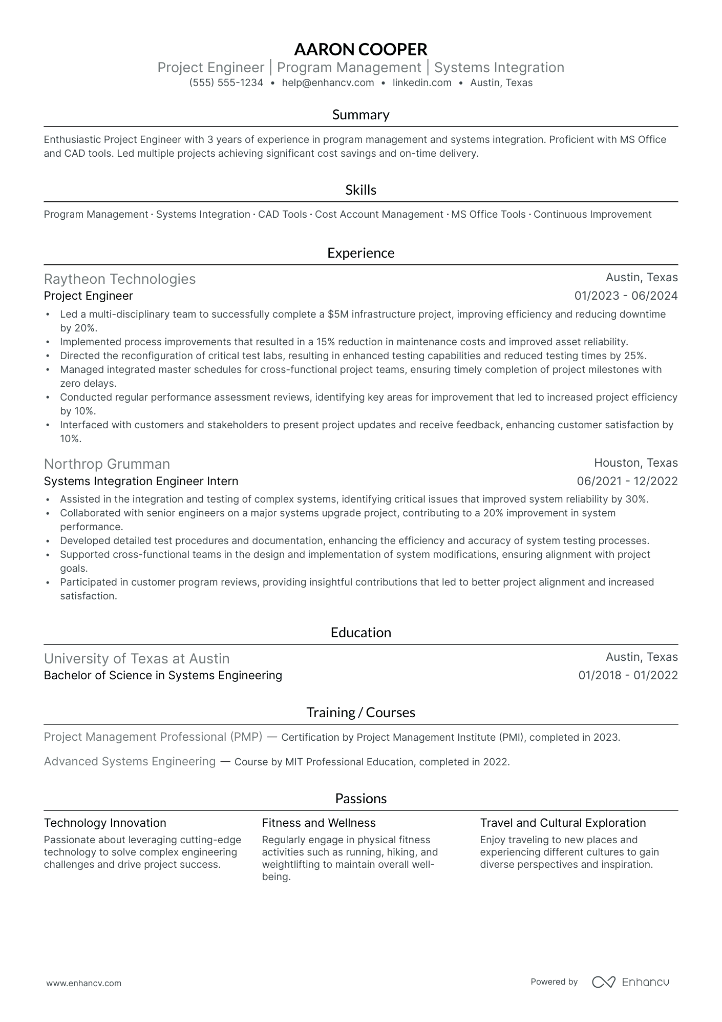 Electrical Estimation Engineer resume example