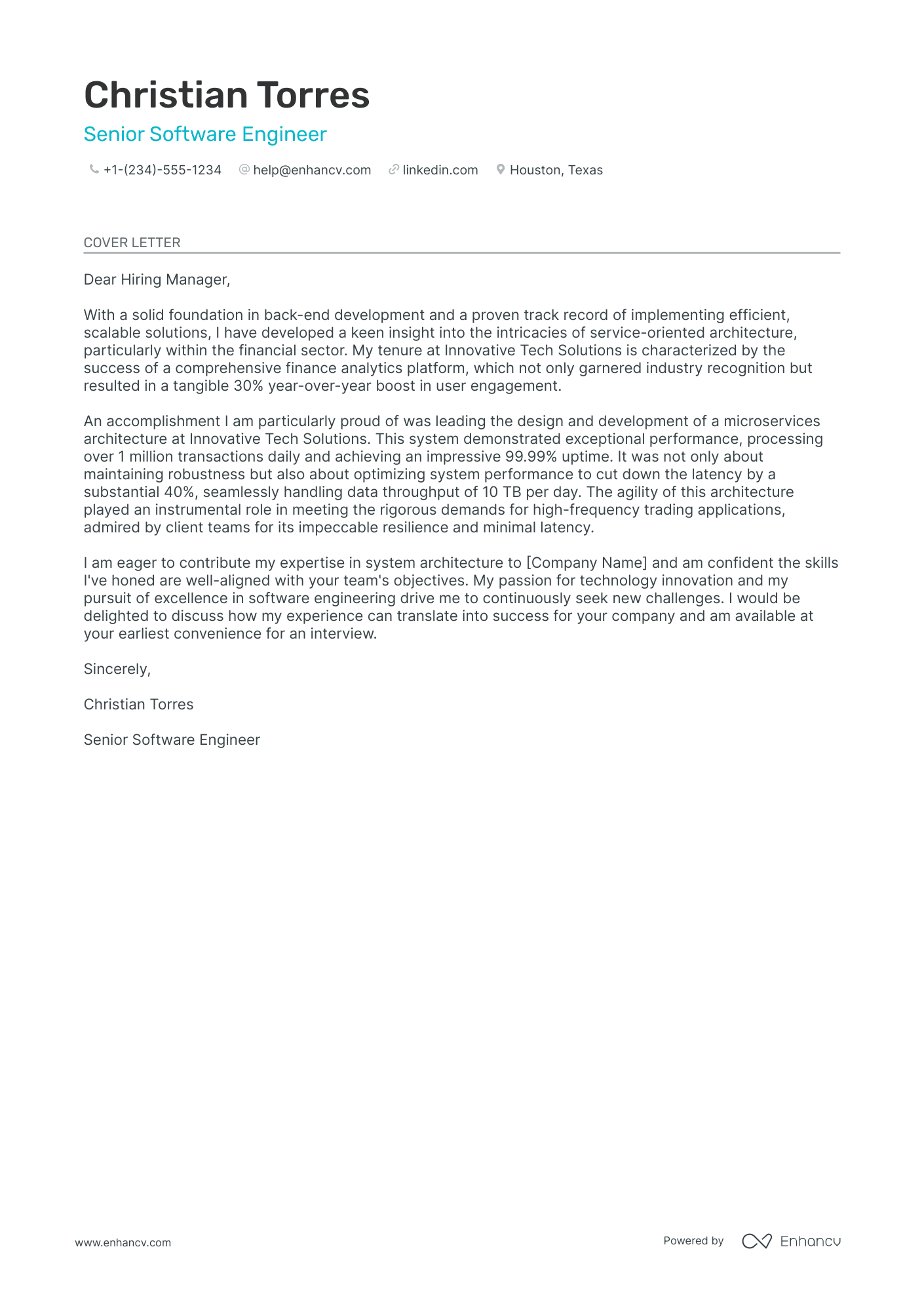 Gym cover letter