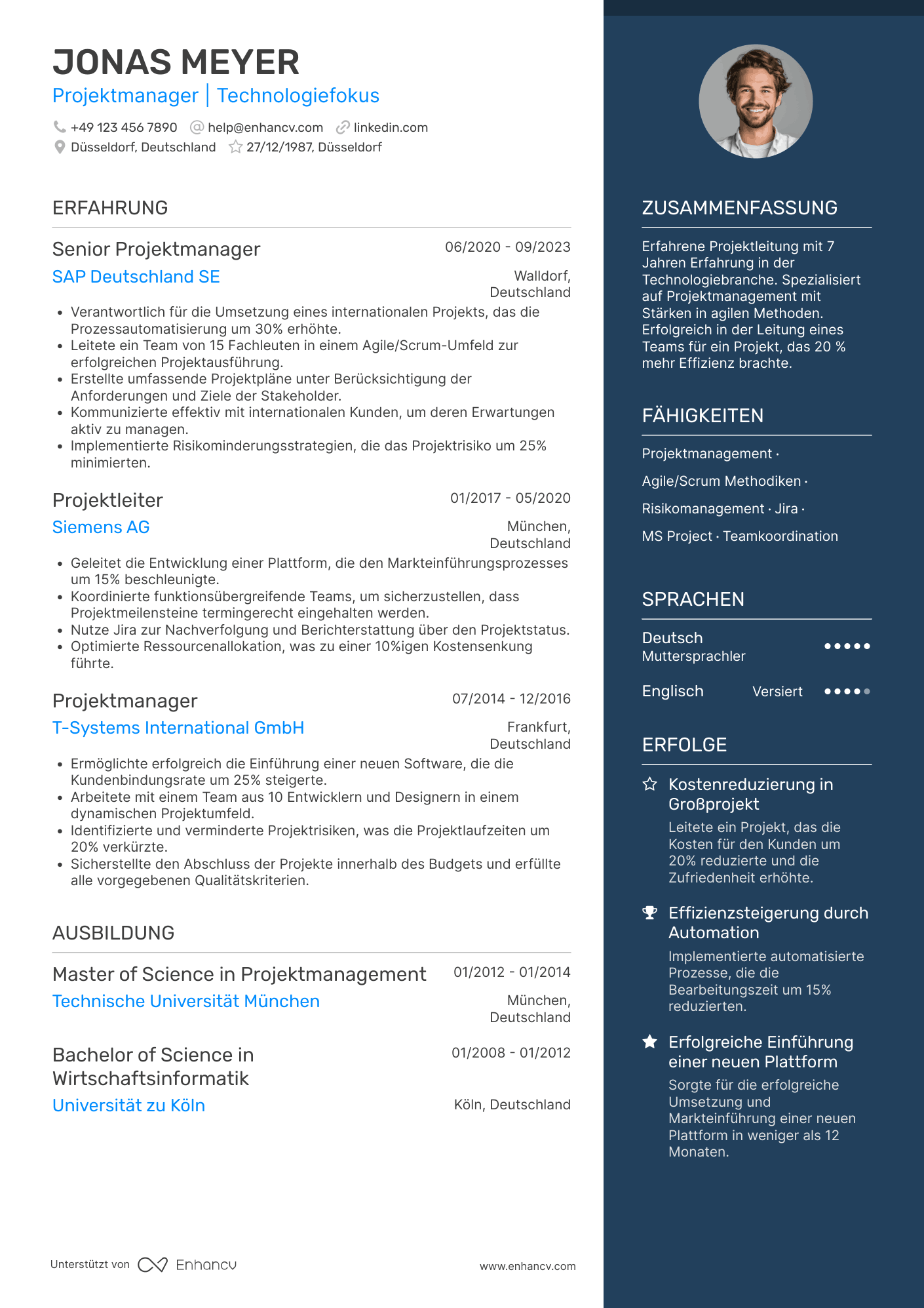 Projektleiter CV