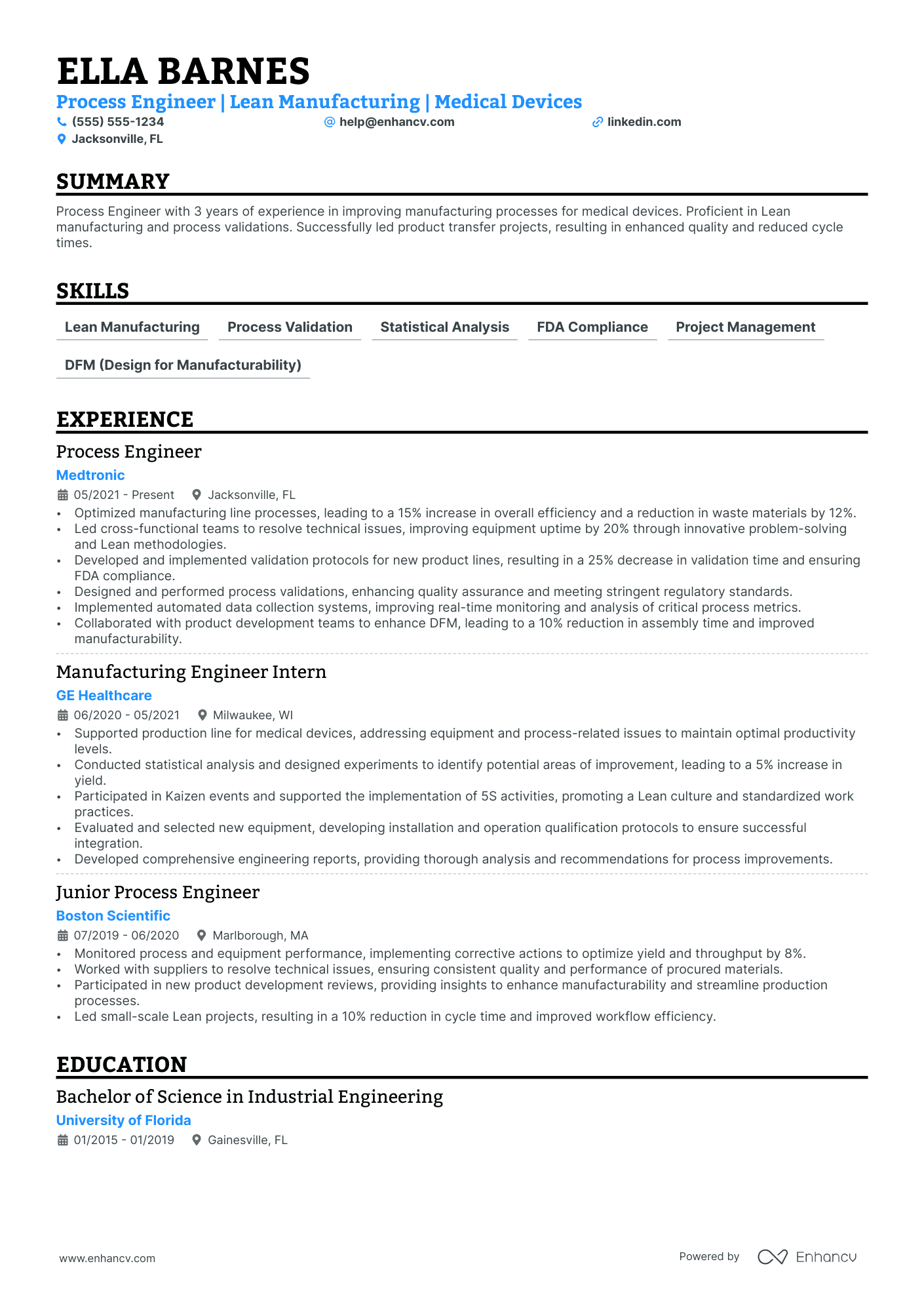 Manufacturing Production Engineer Resume Example Resume Example