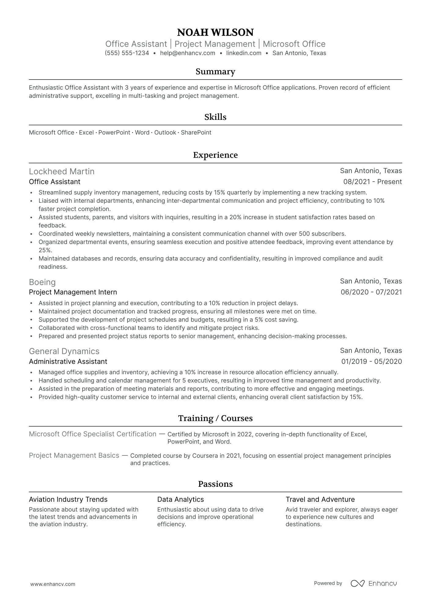 Aeronautical Engineer resume example