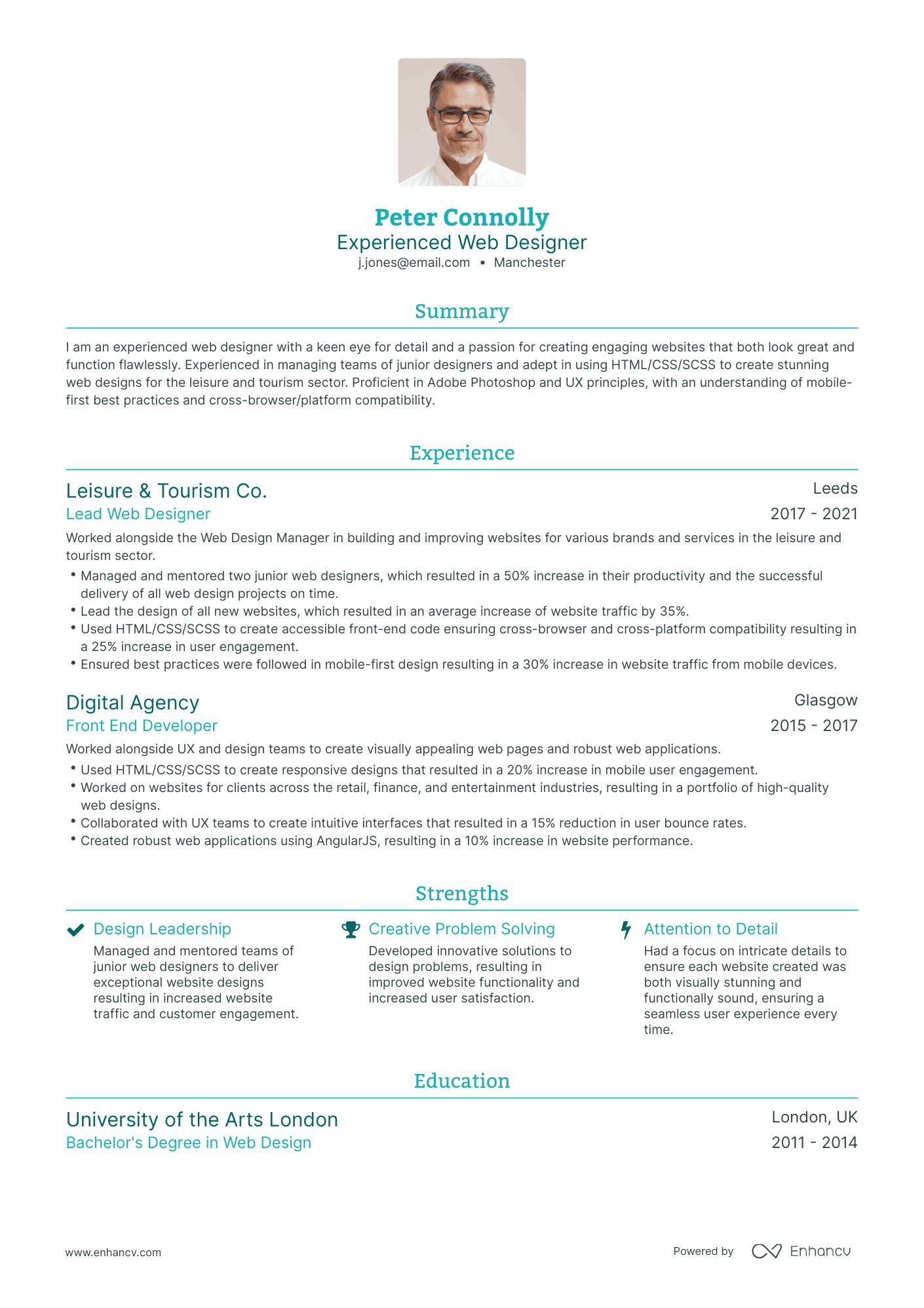 3 Web Designer CV Examples for 2023