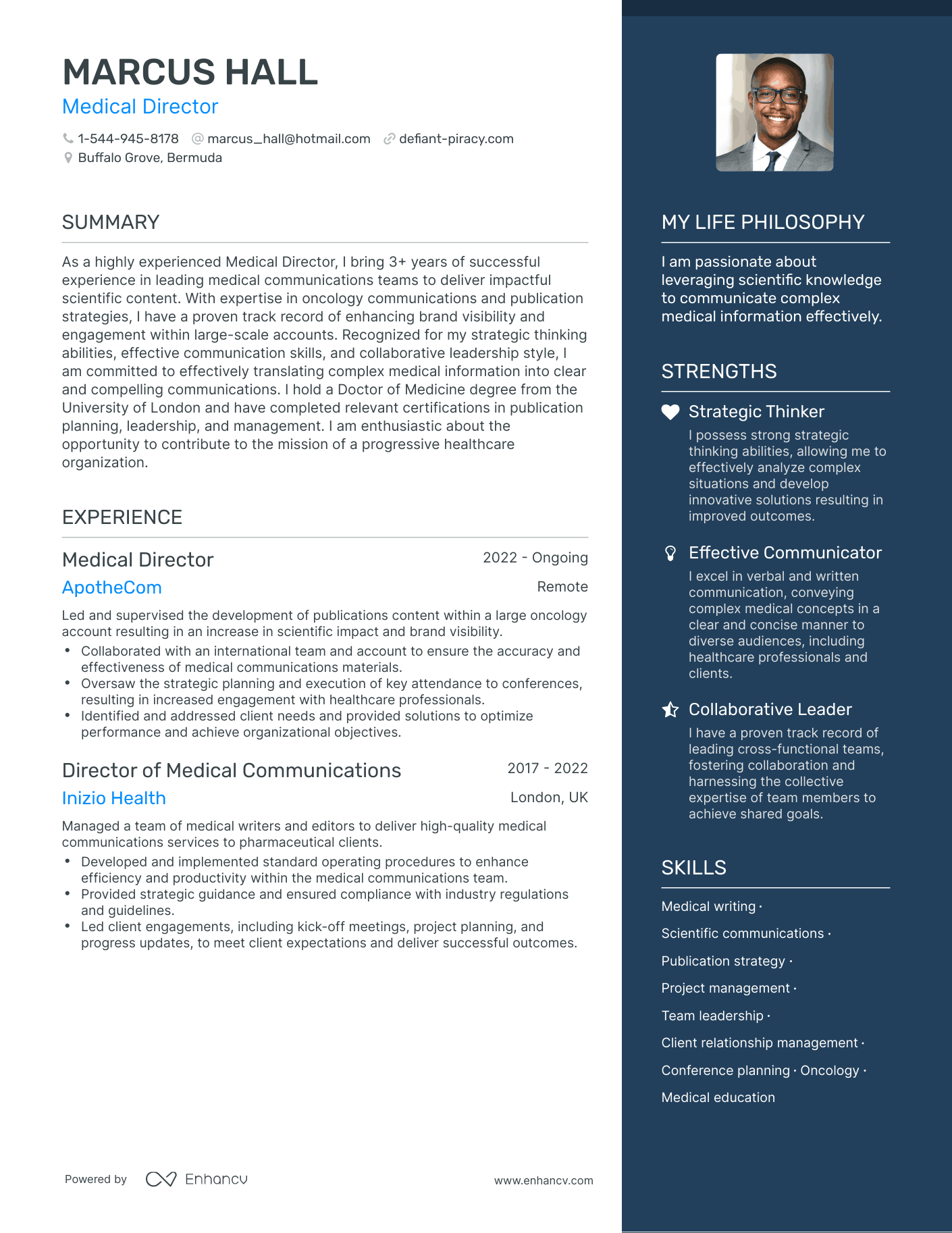 Medical Director resume example