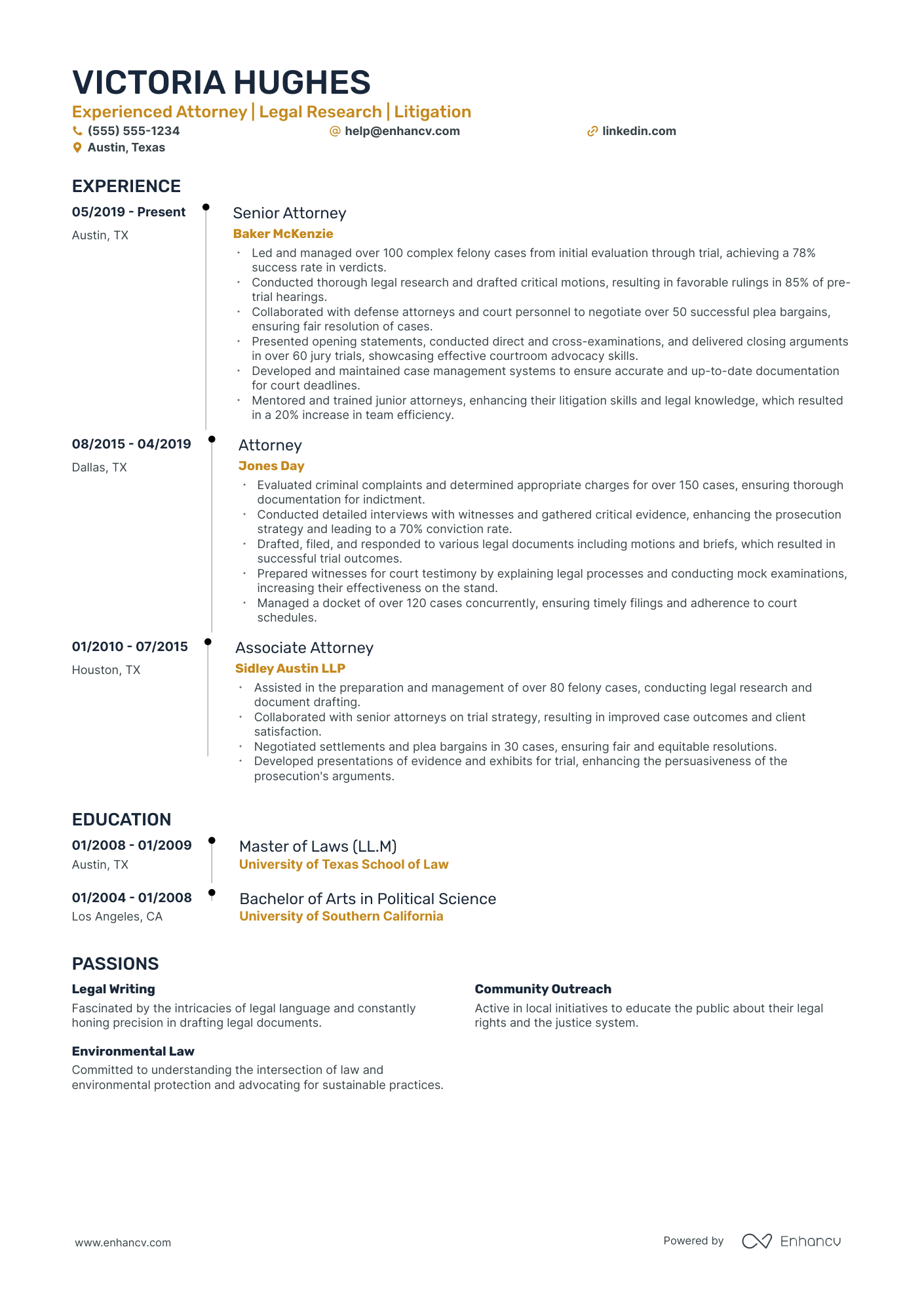 Junior Lawyer resume example