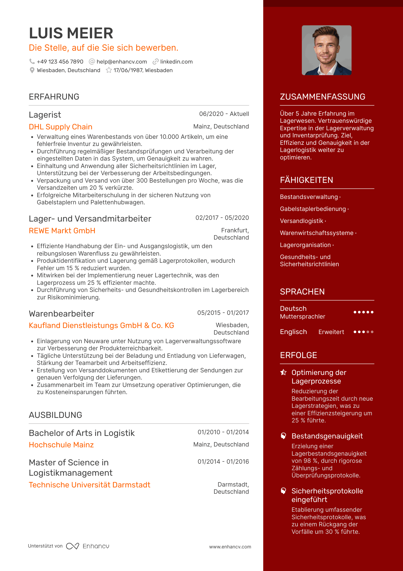 Lagerist CV