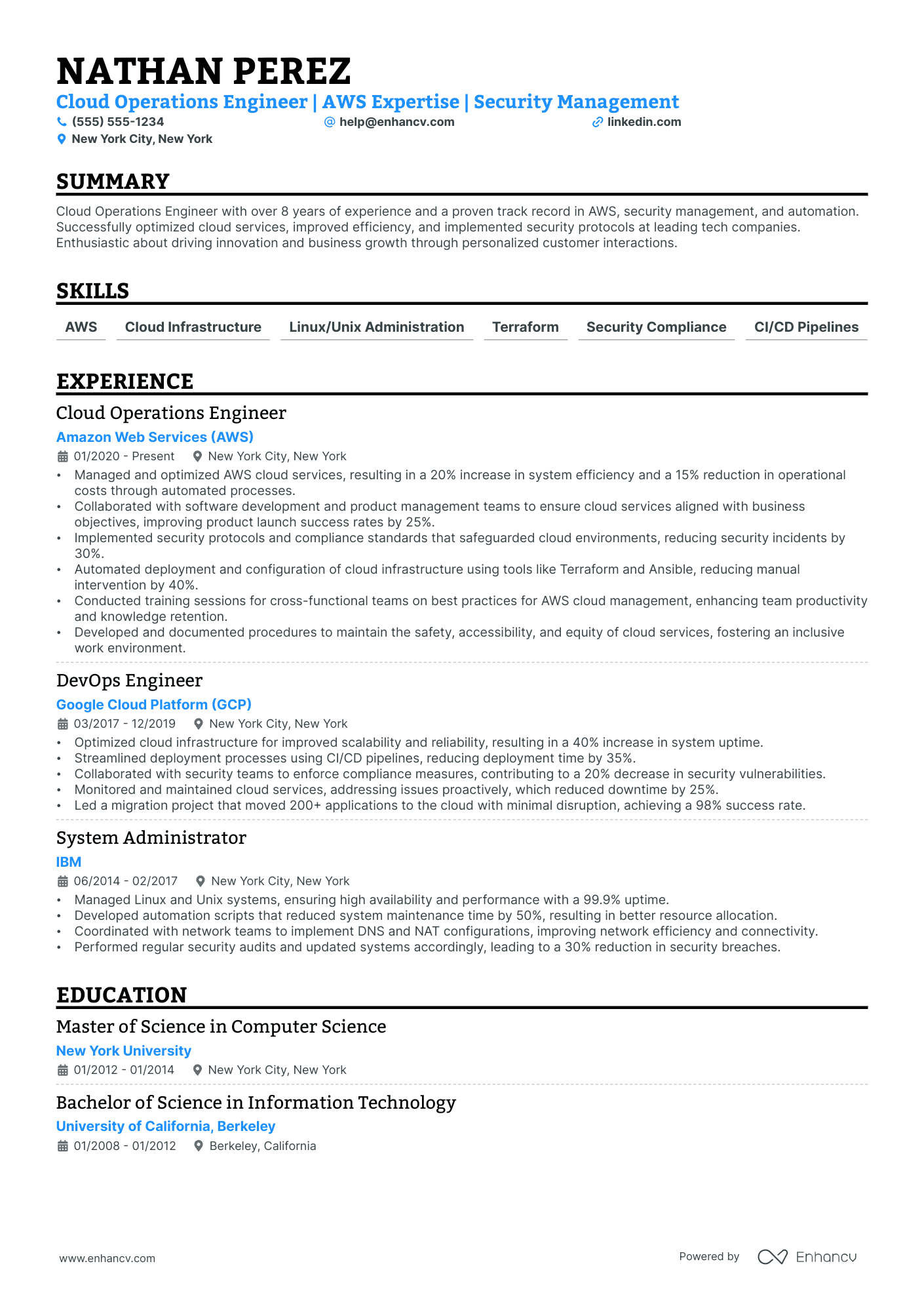 Junior Cloud Engineer Resume Example Resume Example