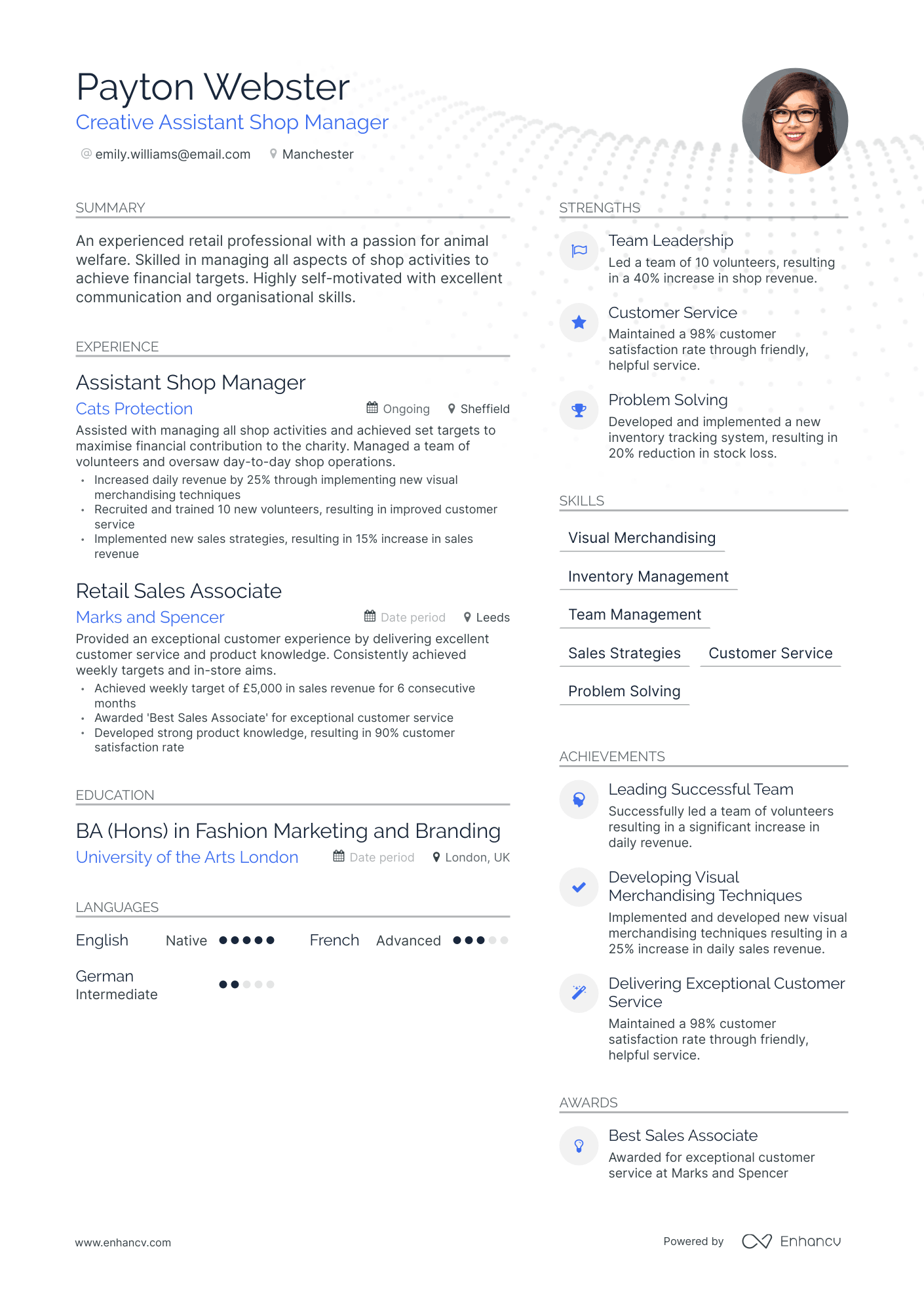 3 Shop Assistant CV Examples For 2023   Image 