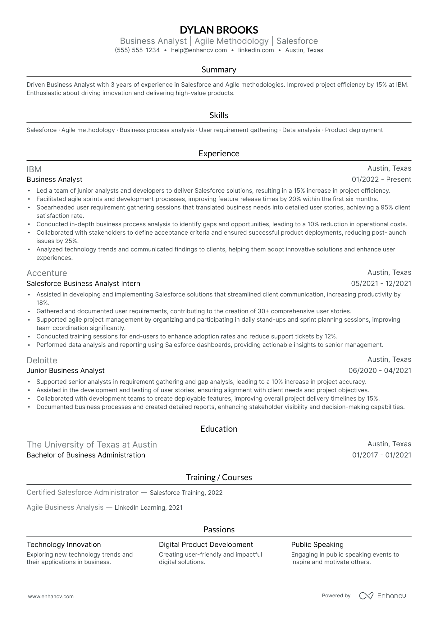 Salesforce Technical Lead resume example