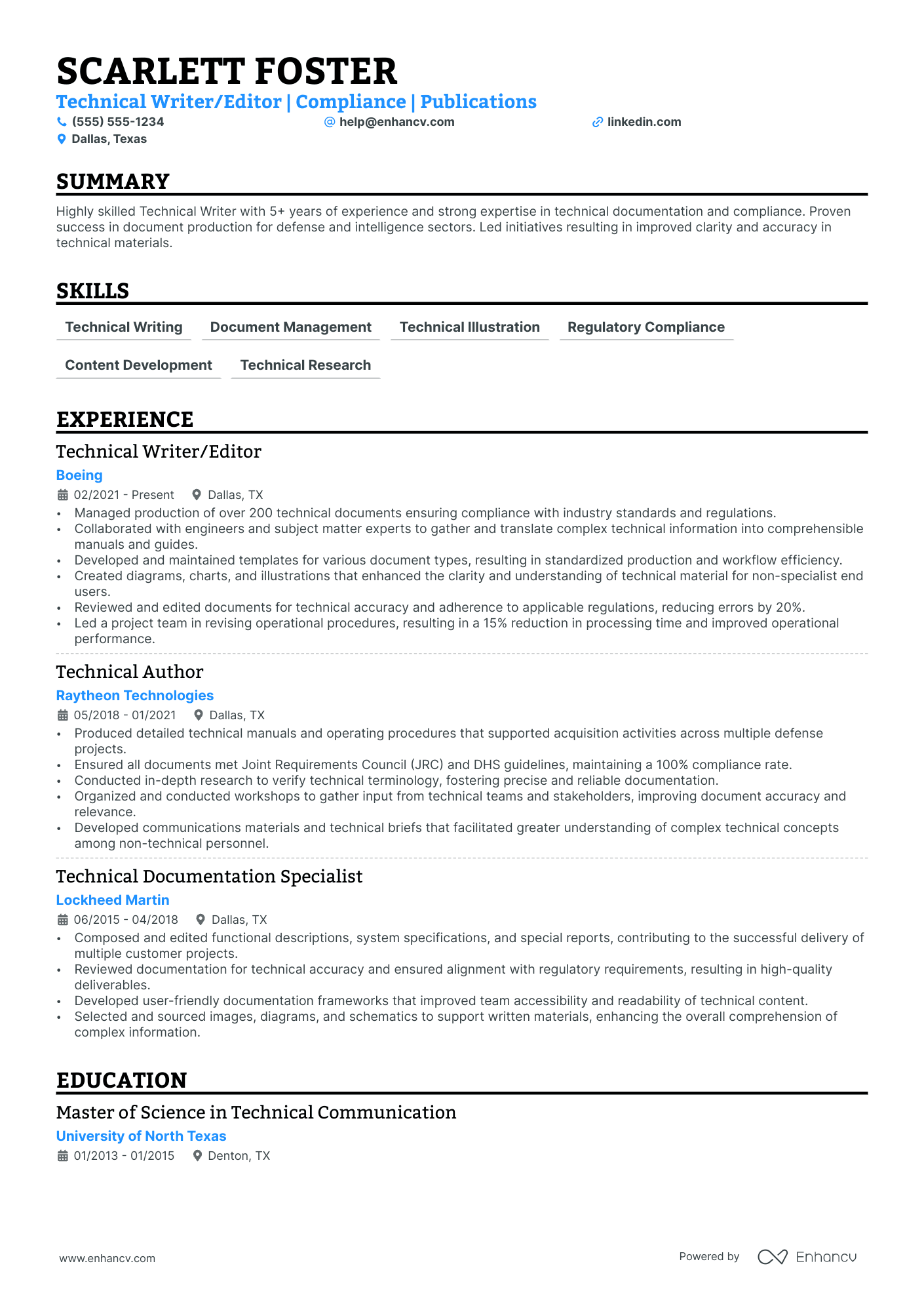 Junior Editor resume example