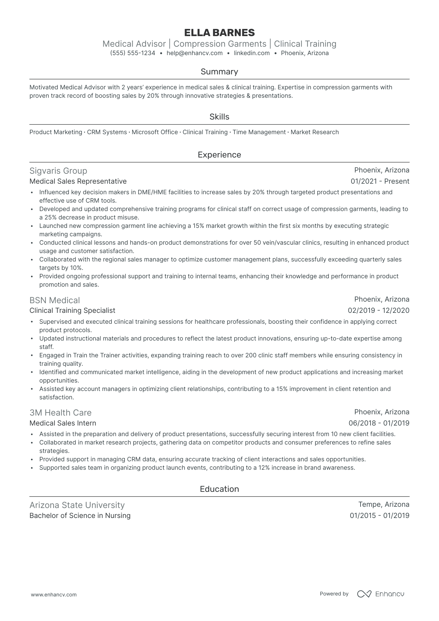 Healthcare Policy Advisor resume example