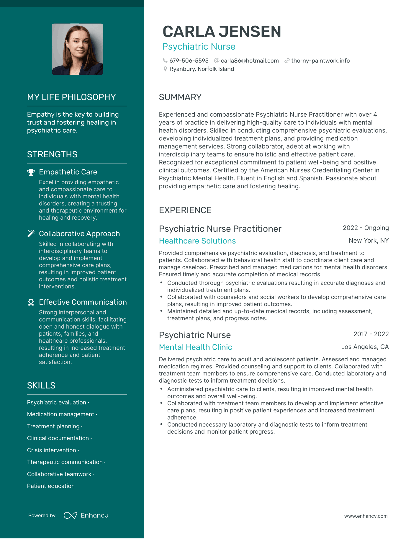 Creative Psychiatric Nurse Resume Example Resume Example