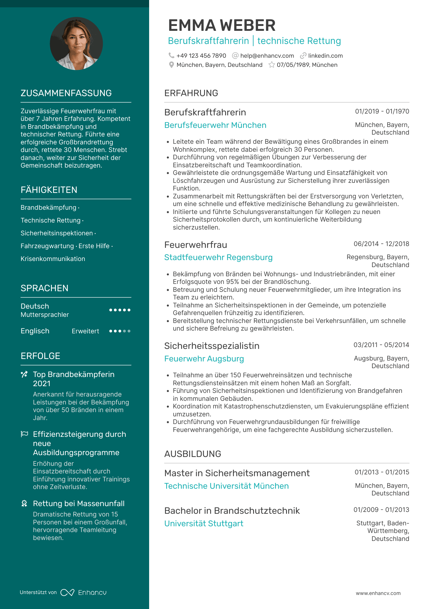 Feuerwehrmann CV