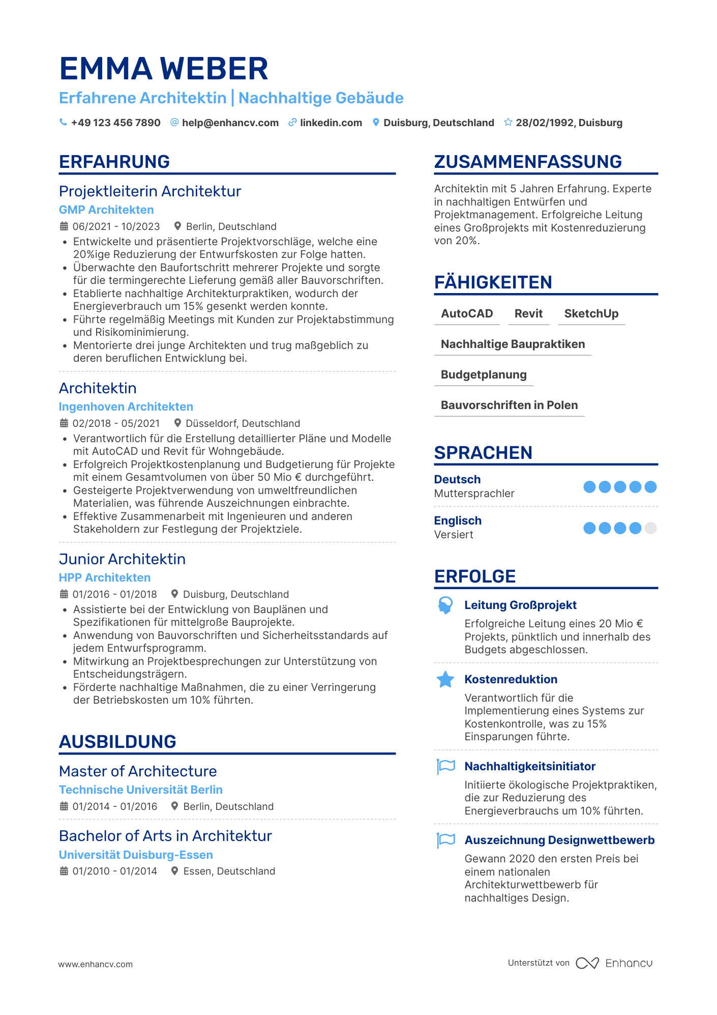 Architekt CV