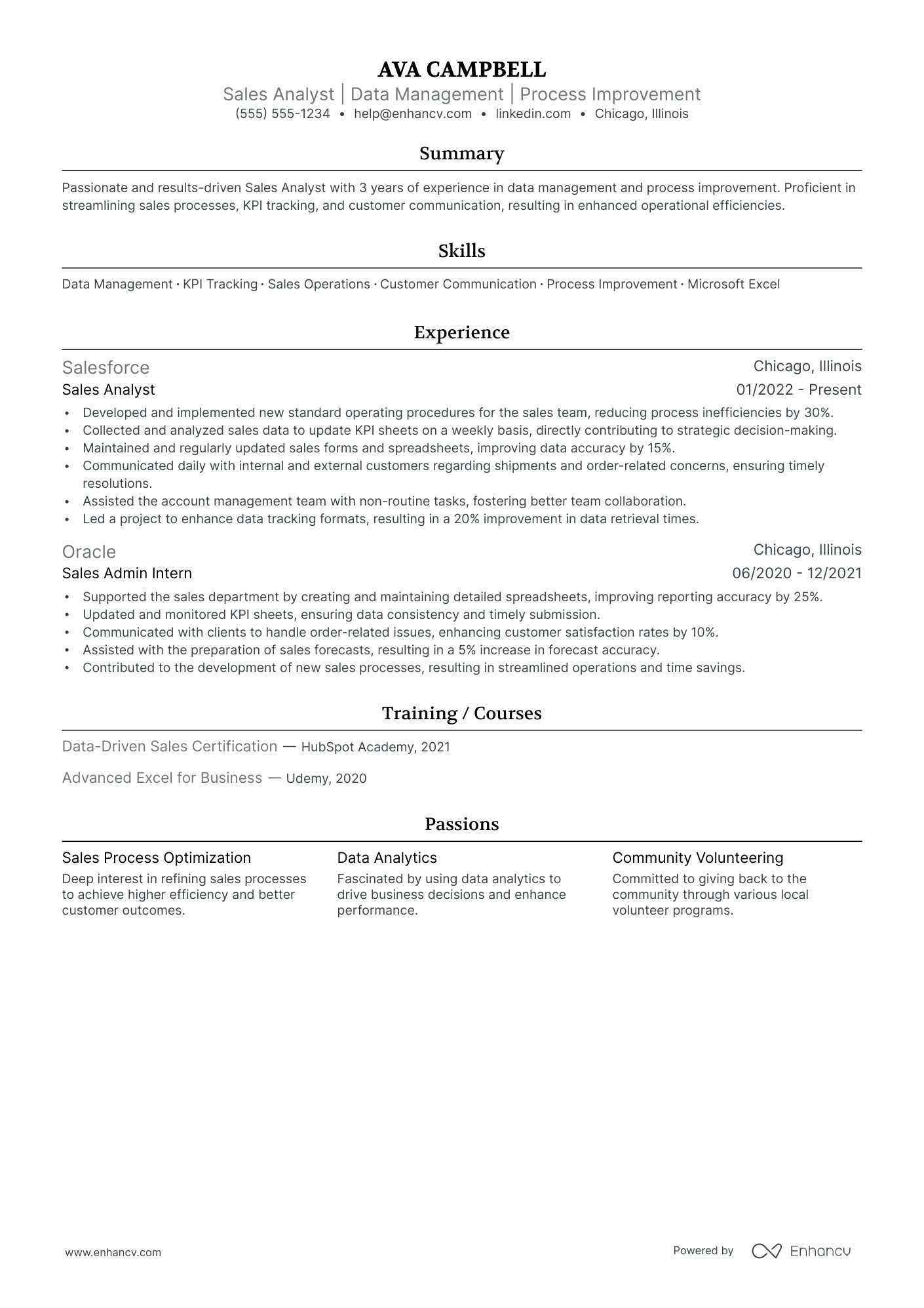 Sales Administrative Assistant resume example