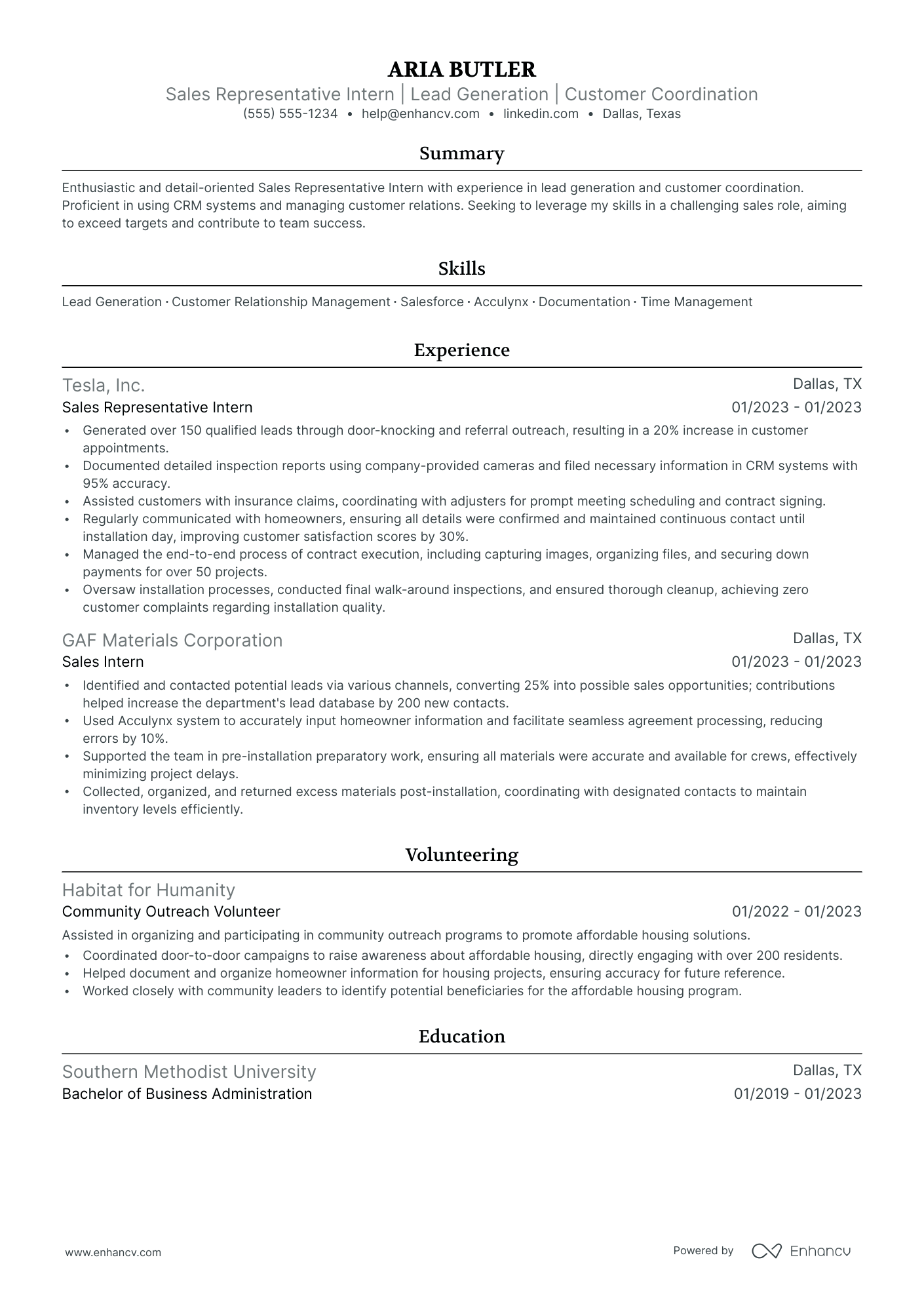 Entry-Level Insurance Customer Service Representative resume example