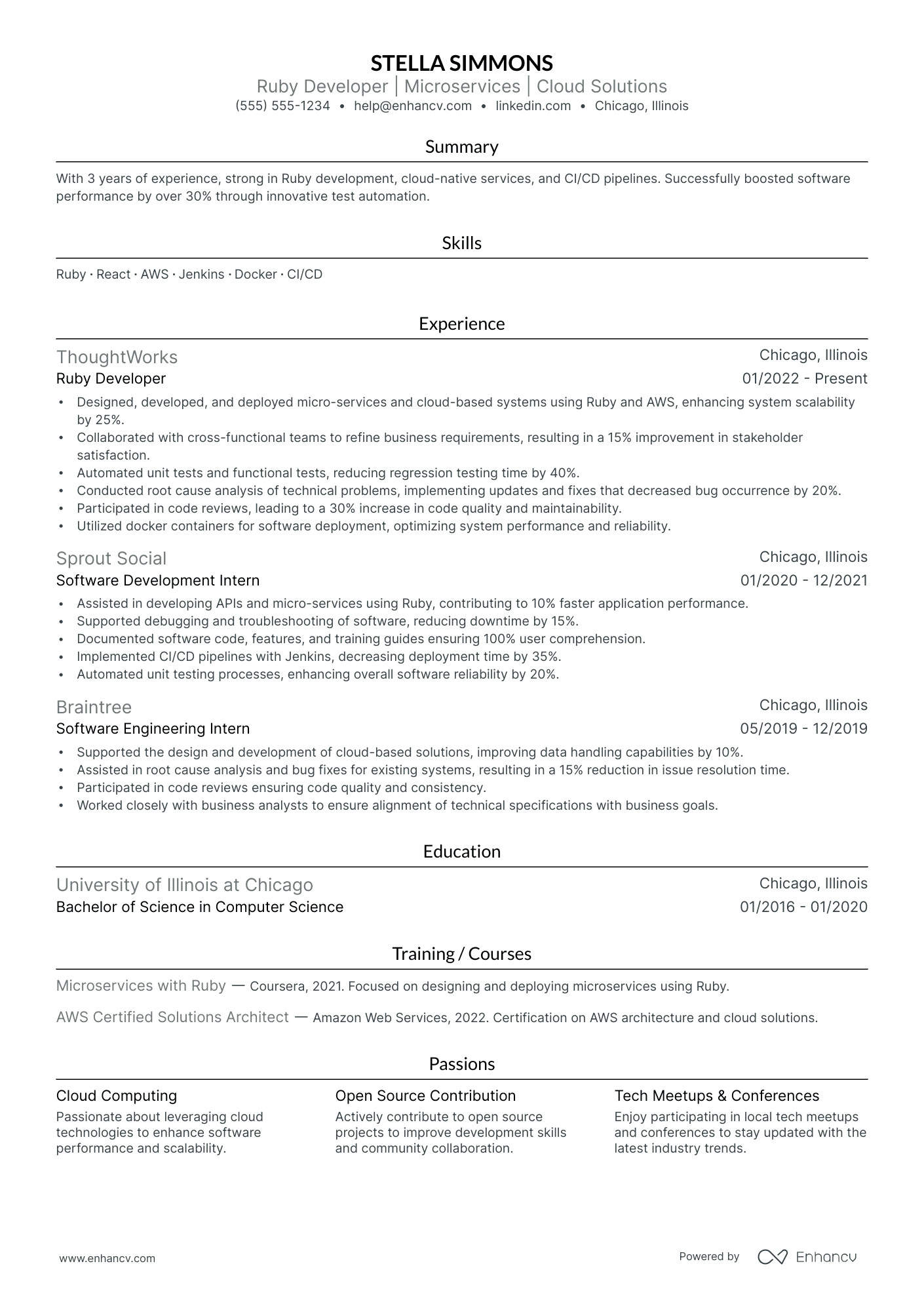 Senior Full Stack Developer Resume Example Resume Example