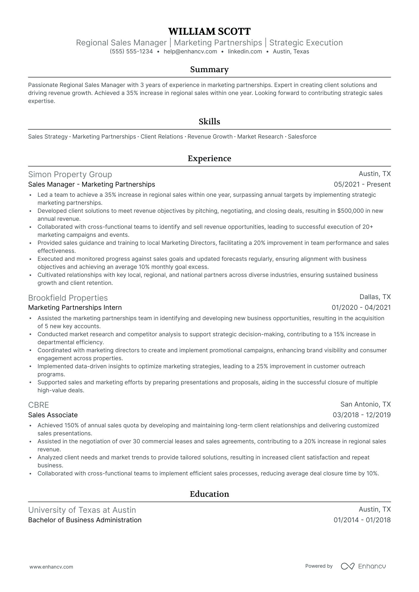 Sales and Marketing Manager Resume Example Resume Example