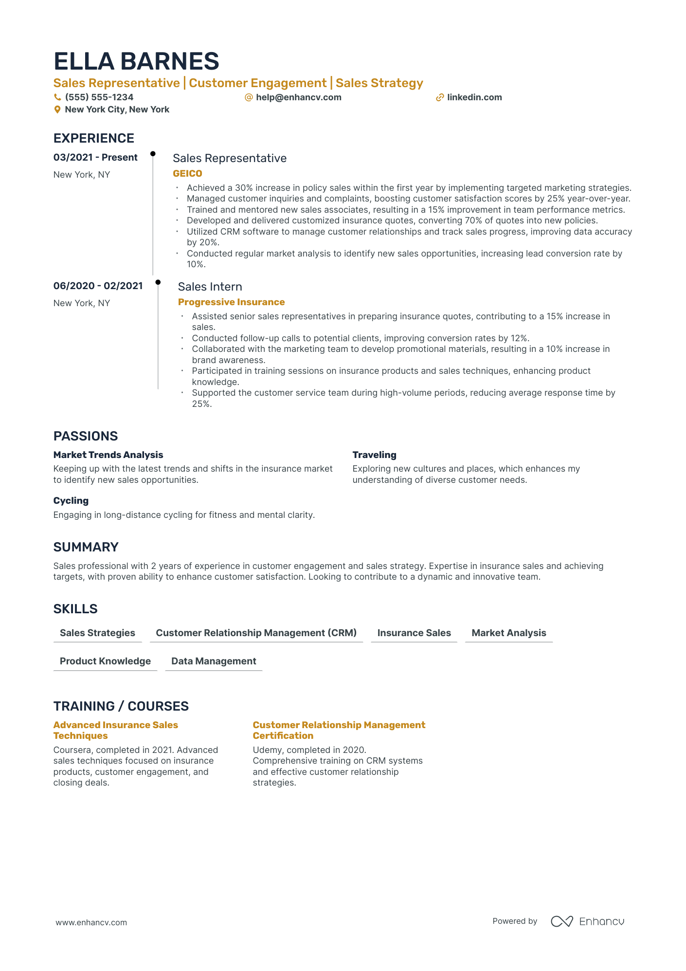 Entry Level Inside Sales Rep resume example