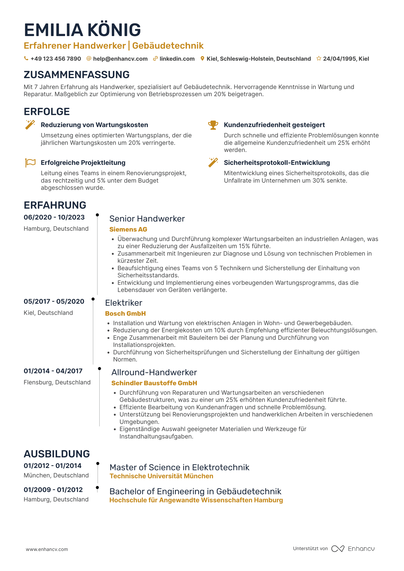 Handwerker CV