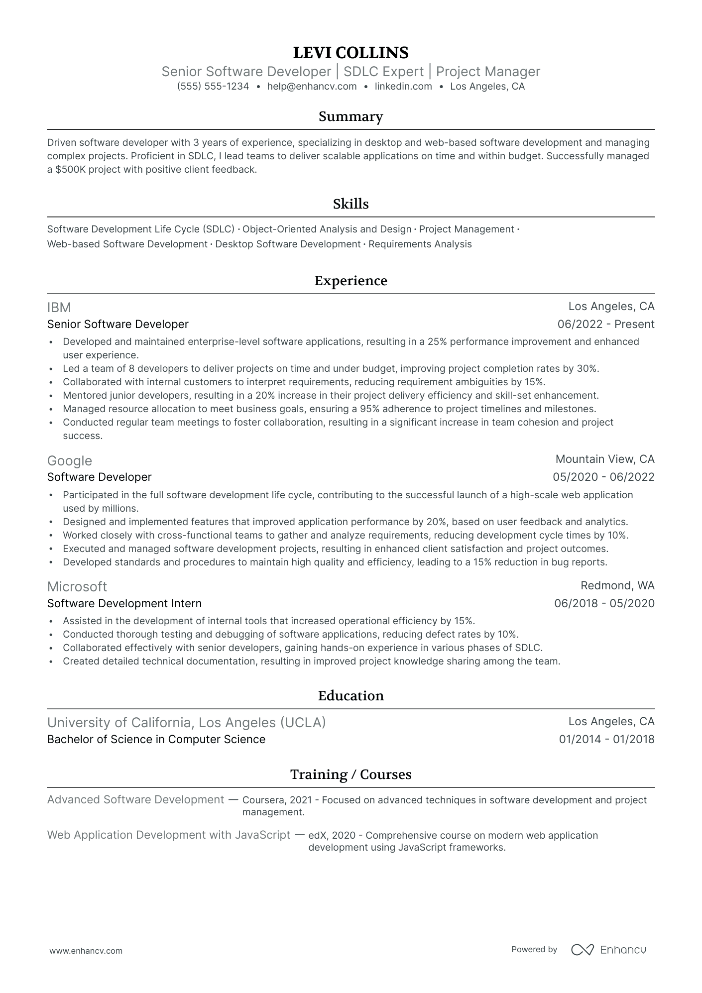 IT Infrastructure Manager resume example