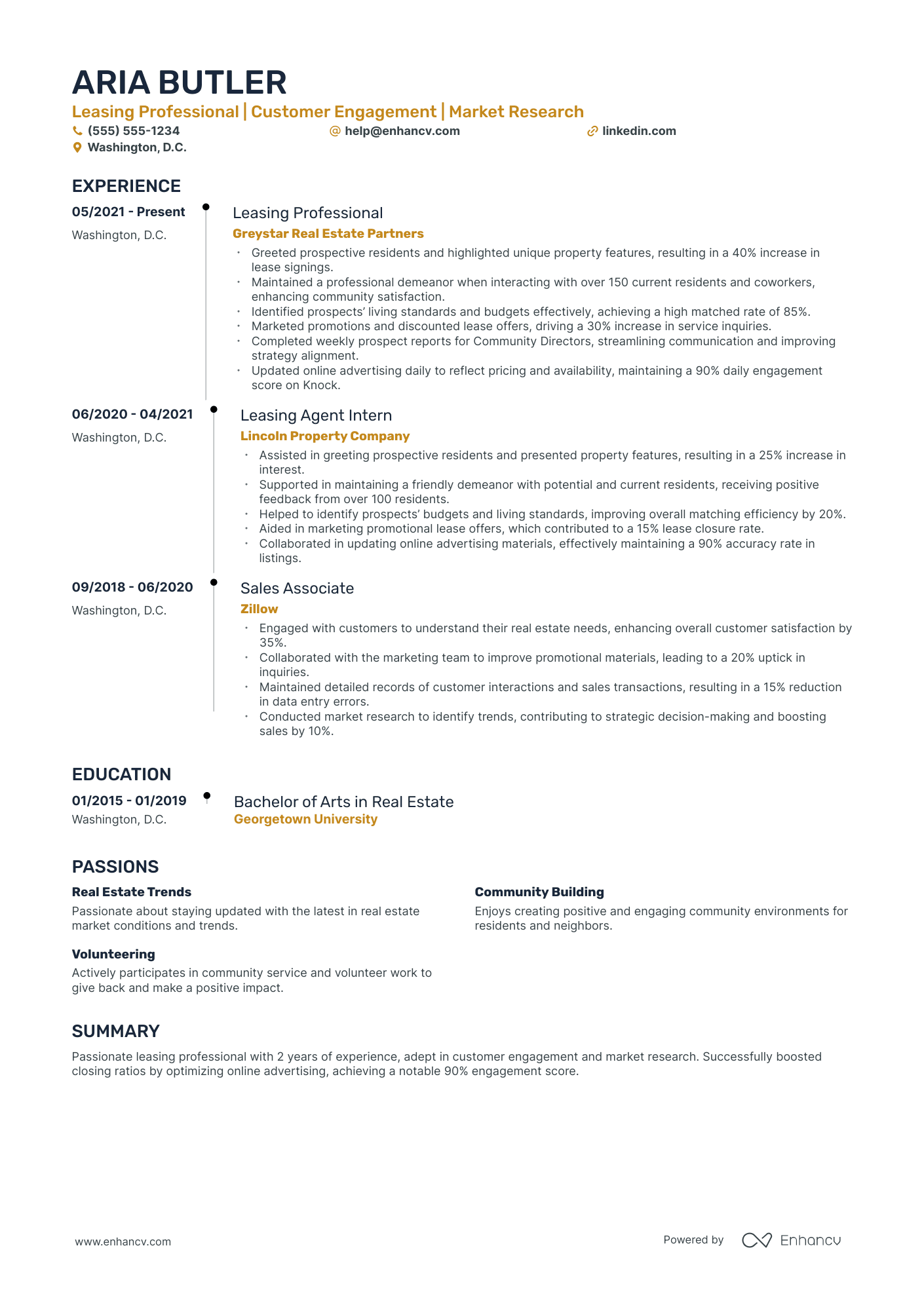 Leasing Agent Specialist resume example