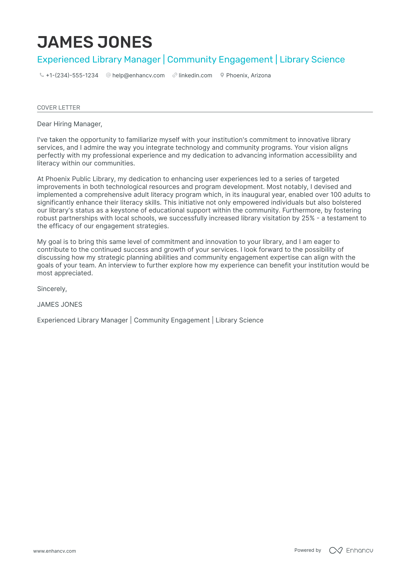 Library Director cover letter