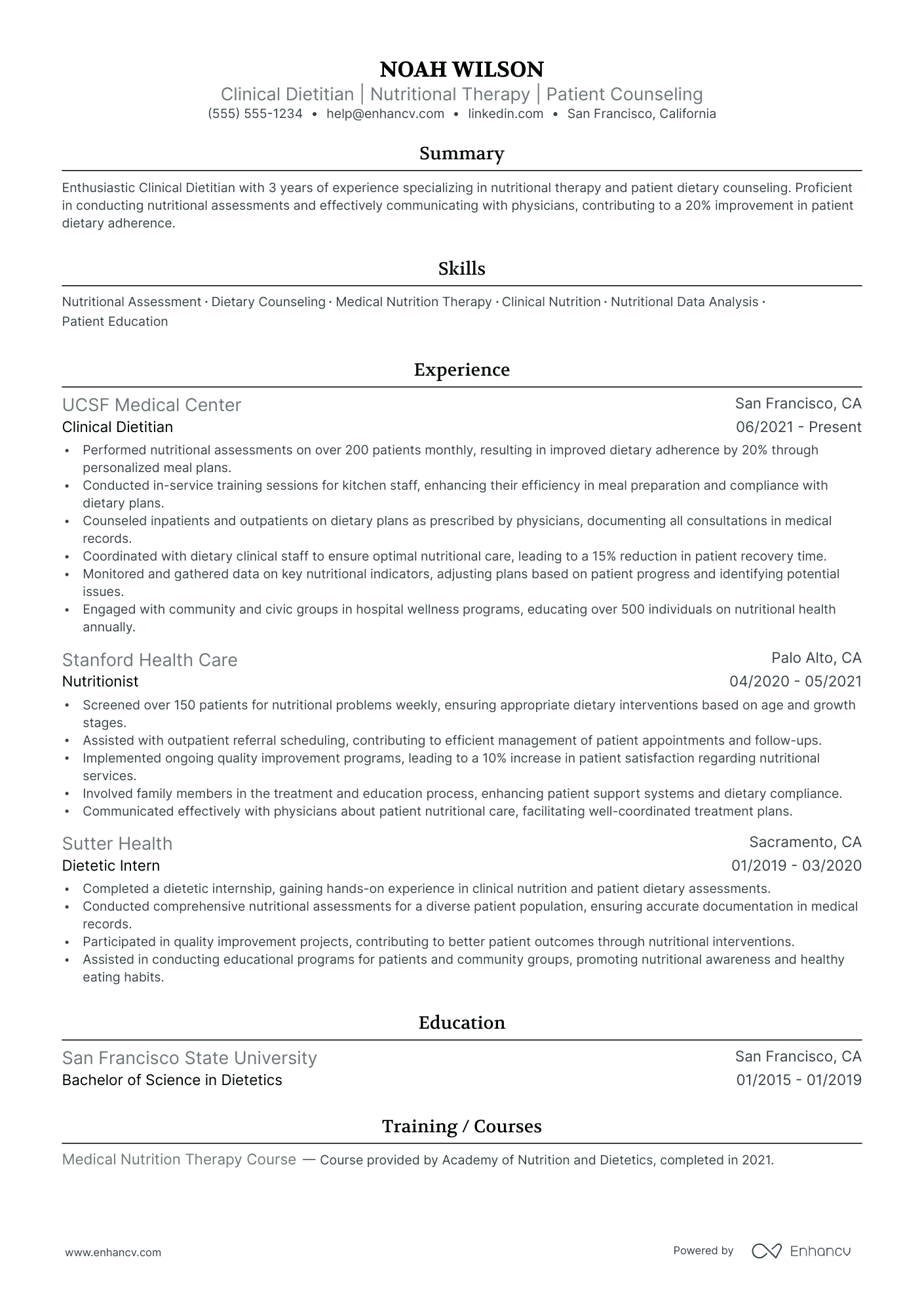 Senior Dietician Resume Example Resume Example