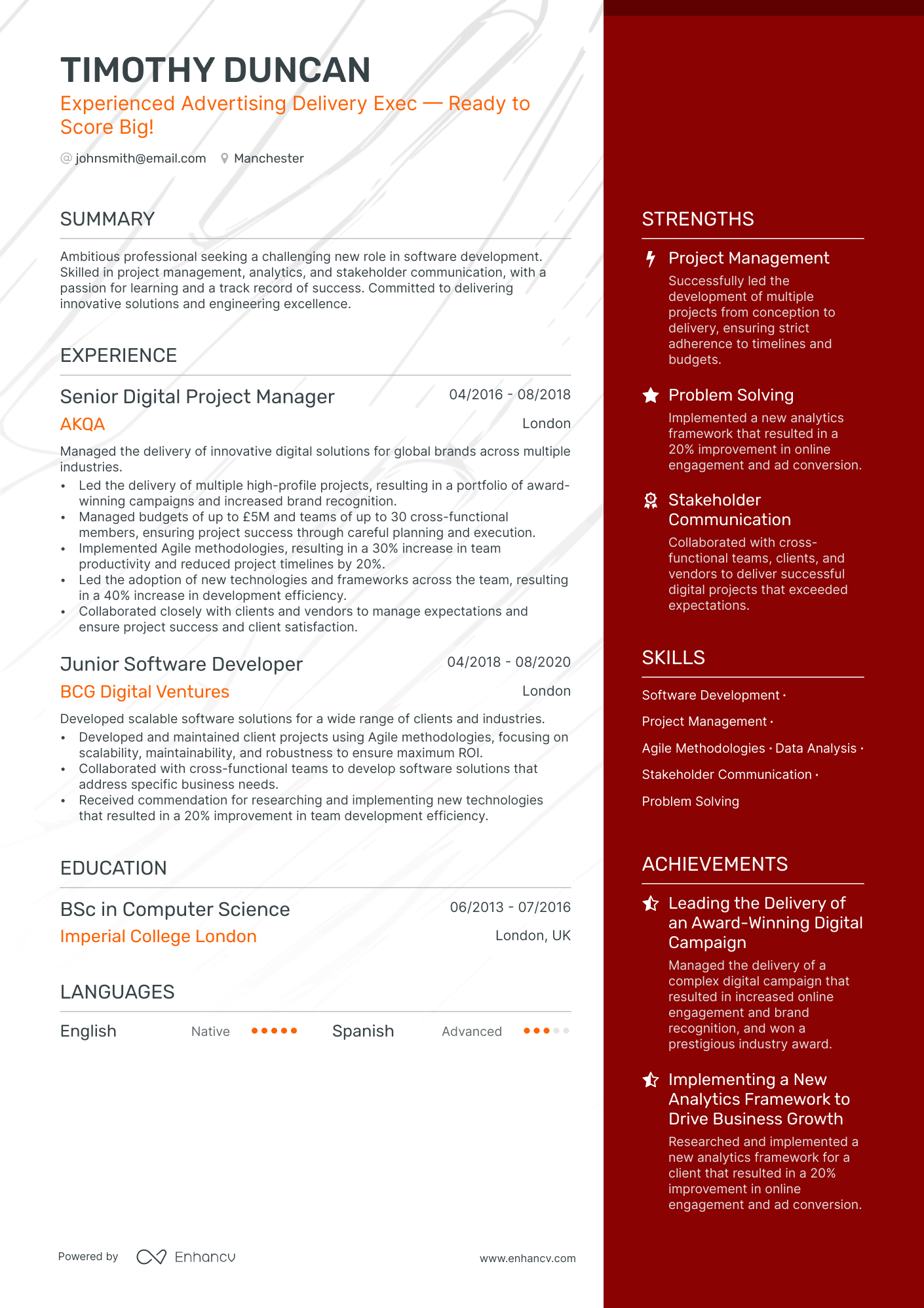 3 Advertising CV Examples for 2024