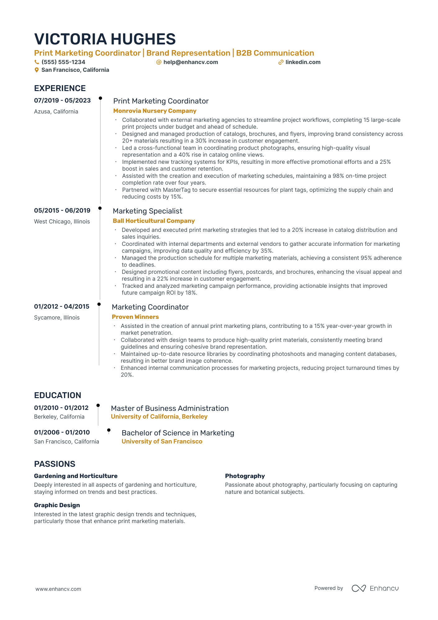 Junior Marketing Coordinator resume example