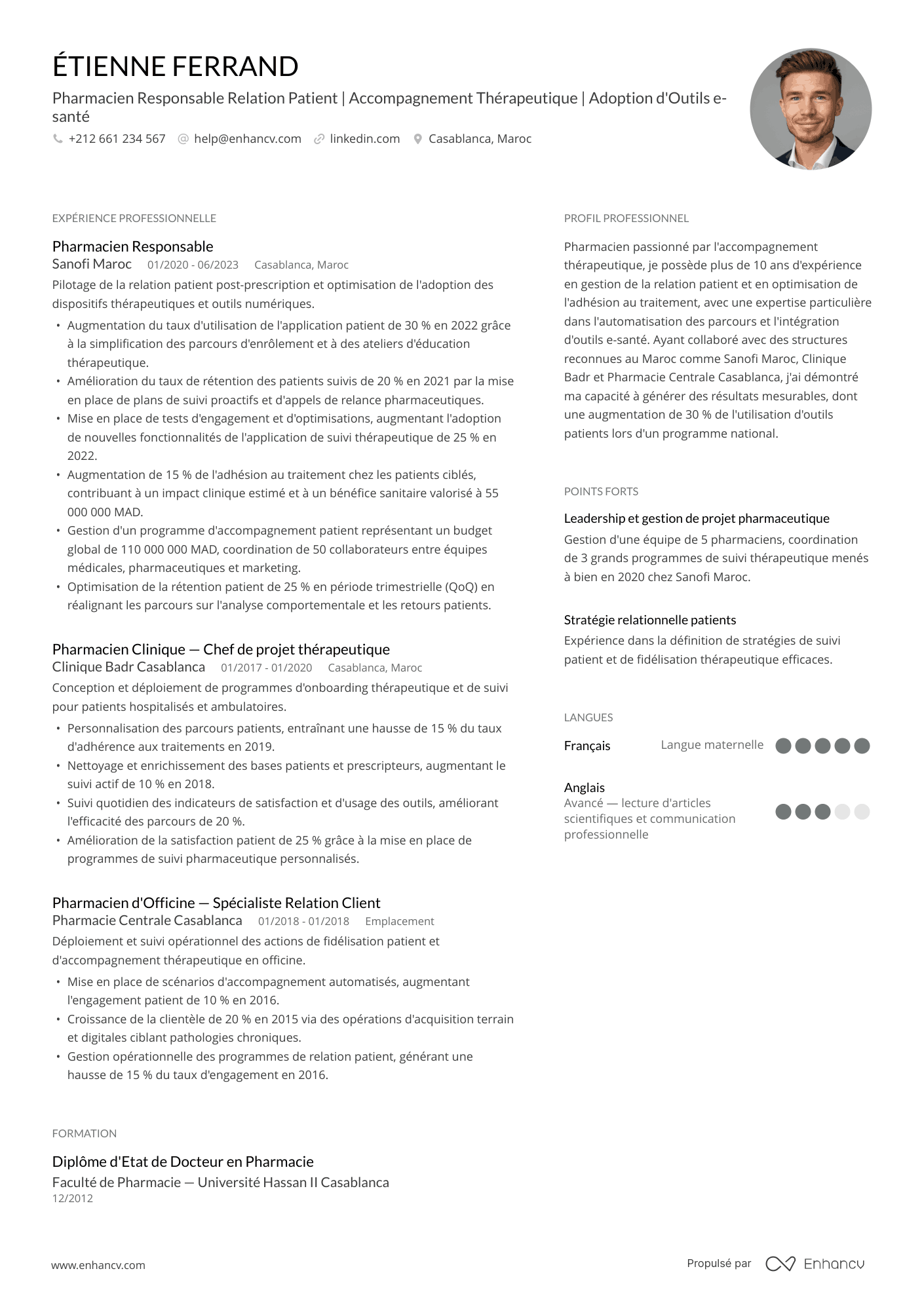 Minimaliste — Modèles de CV gratuits