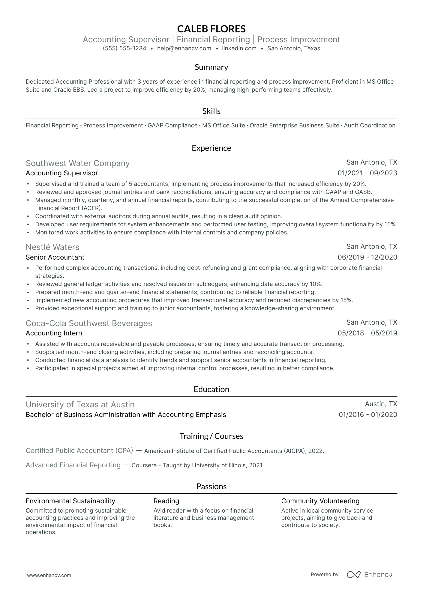 Revenue Accountant Supervisor Resume Example Resume Example