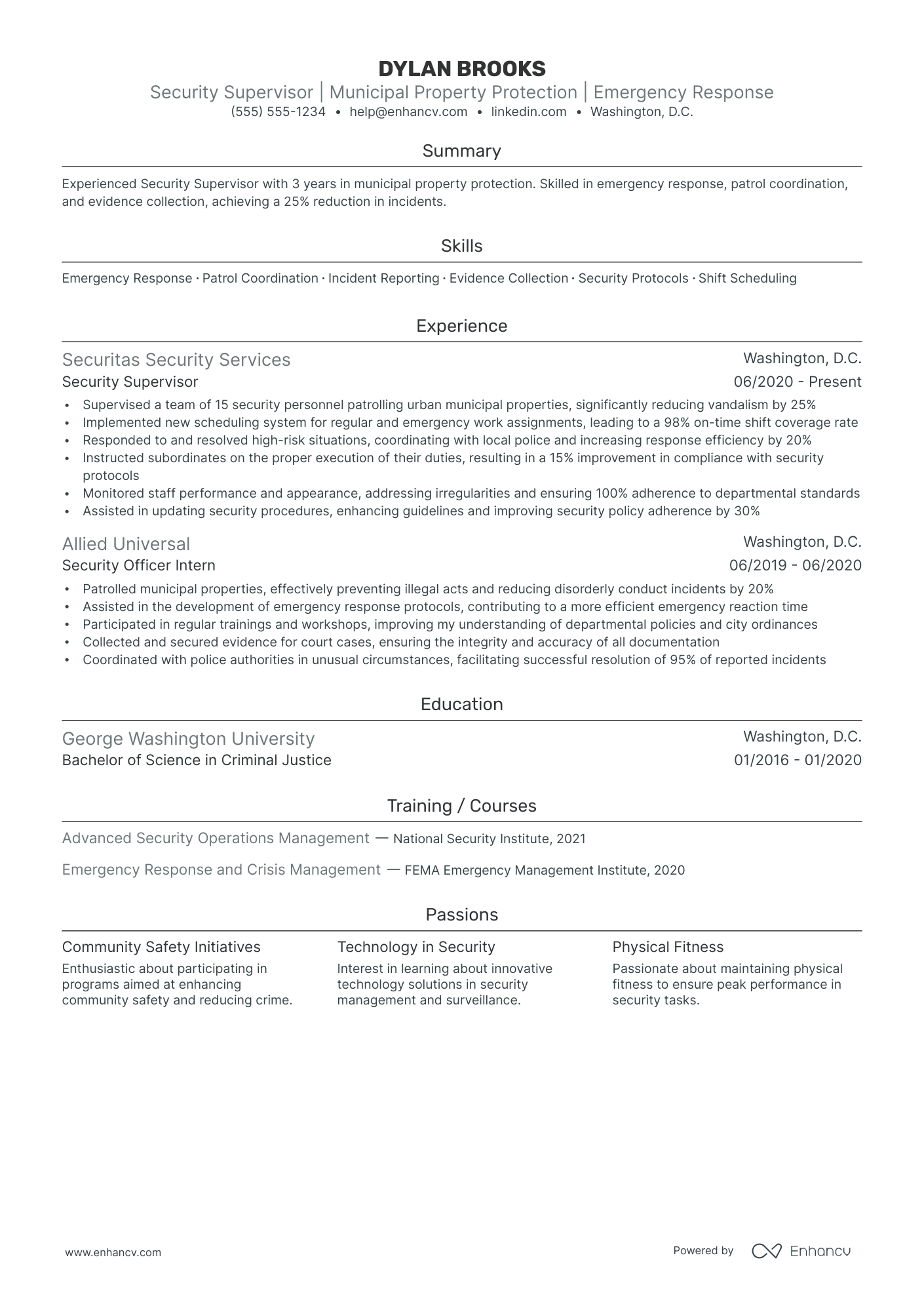 Commercial Security Guard Resume Example Resume Example