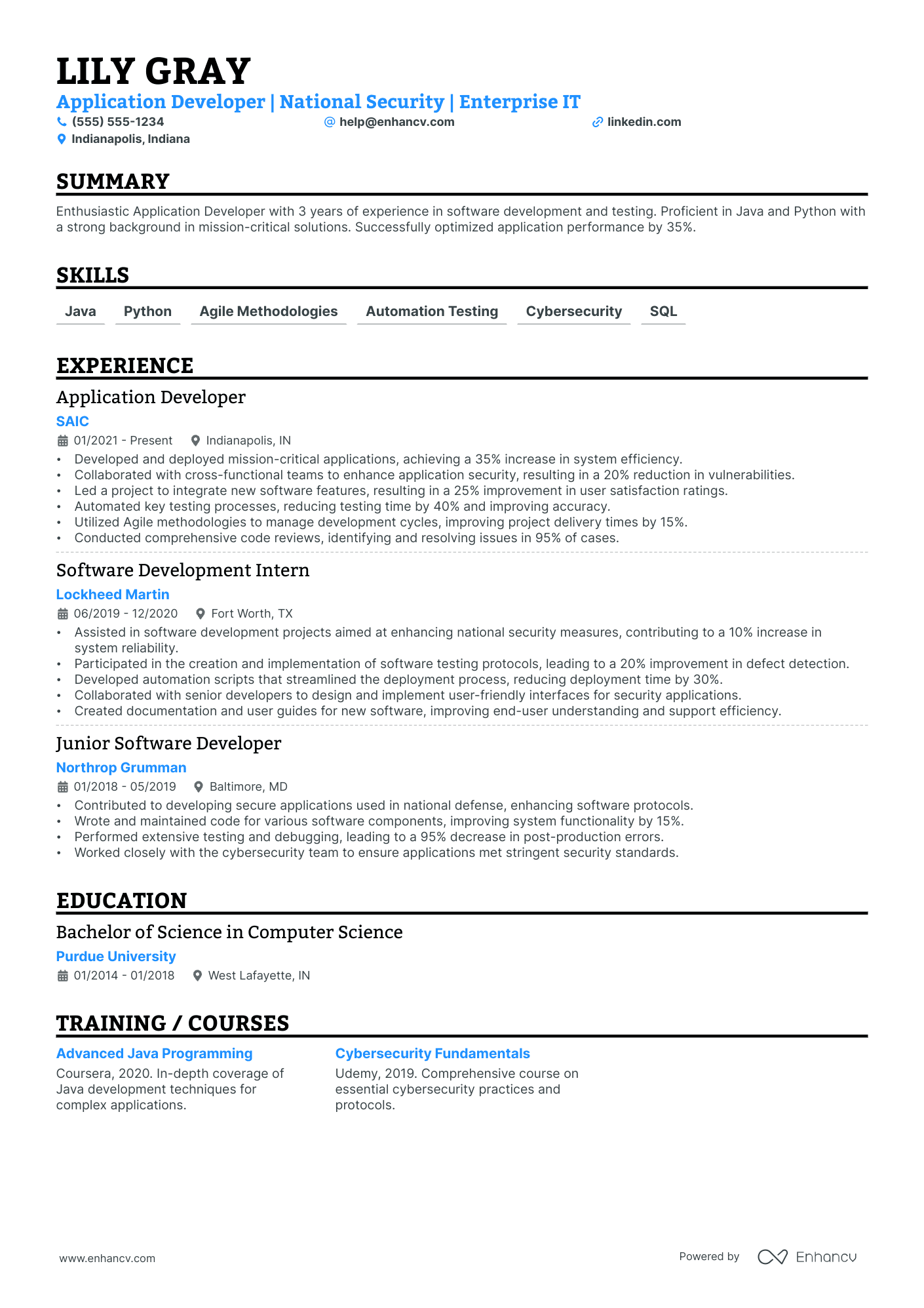 Full Stack Application Developer Resume Example Resume Example