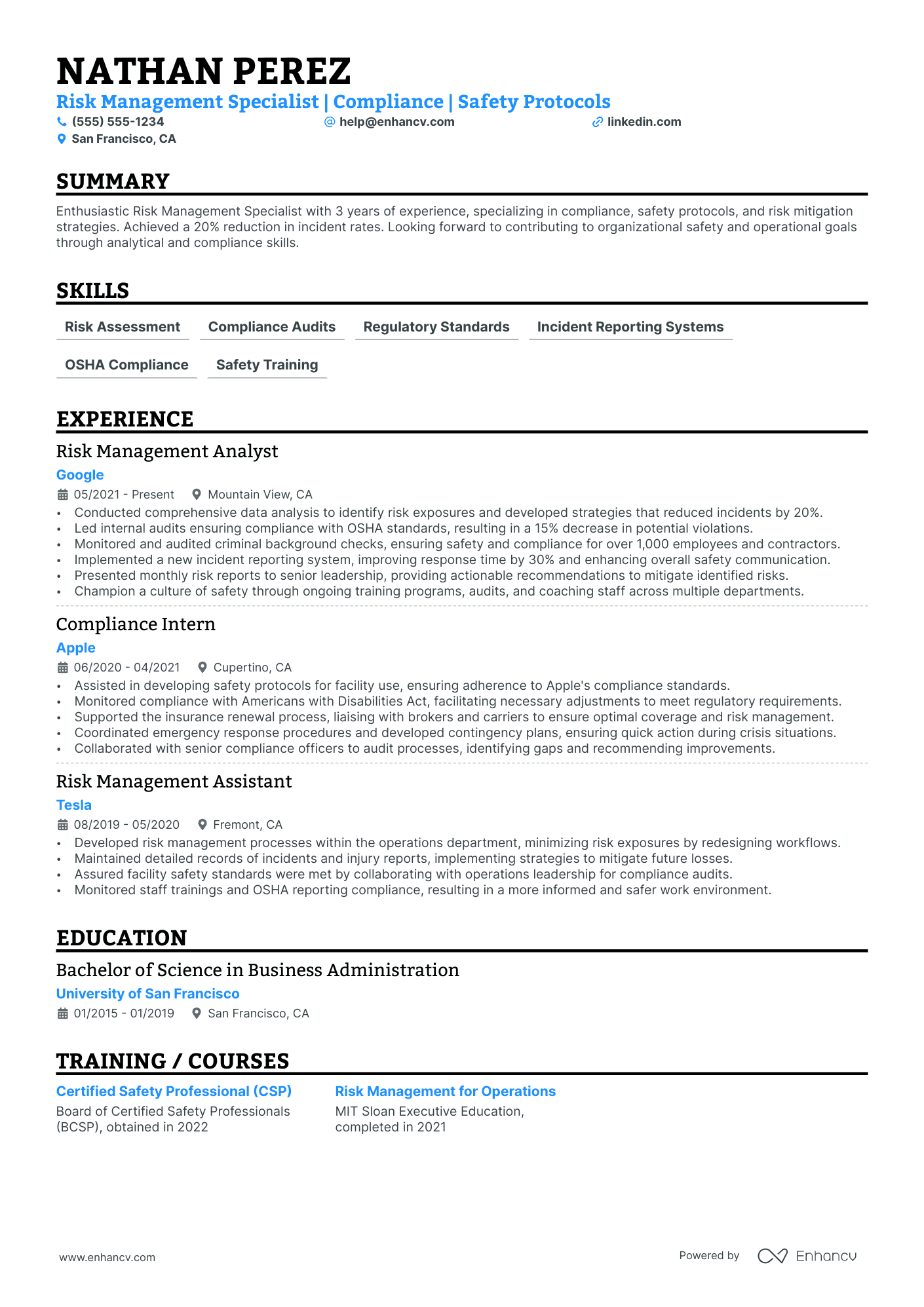 Senior Risk Management Officer Resume Example Resume Example