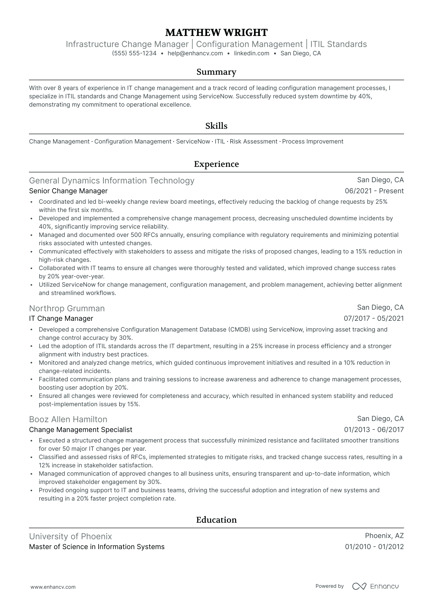 Junior Change Manager Resume Example Resume Example