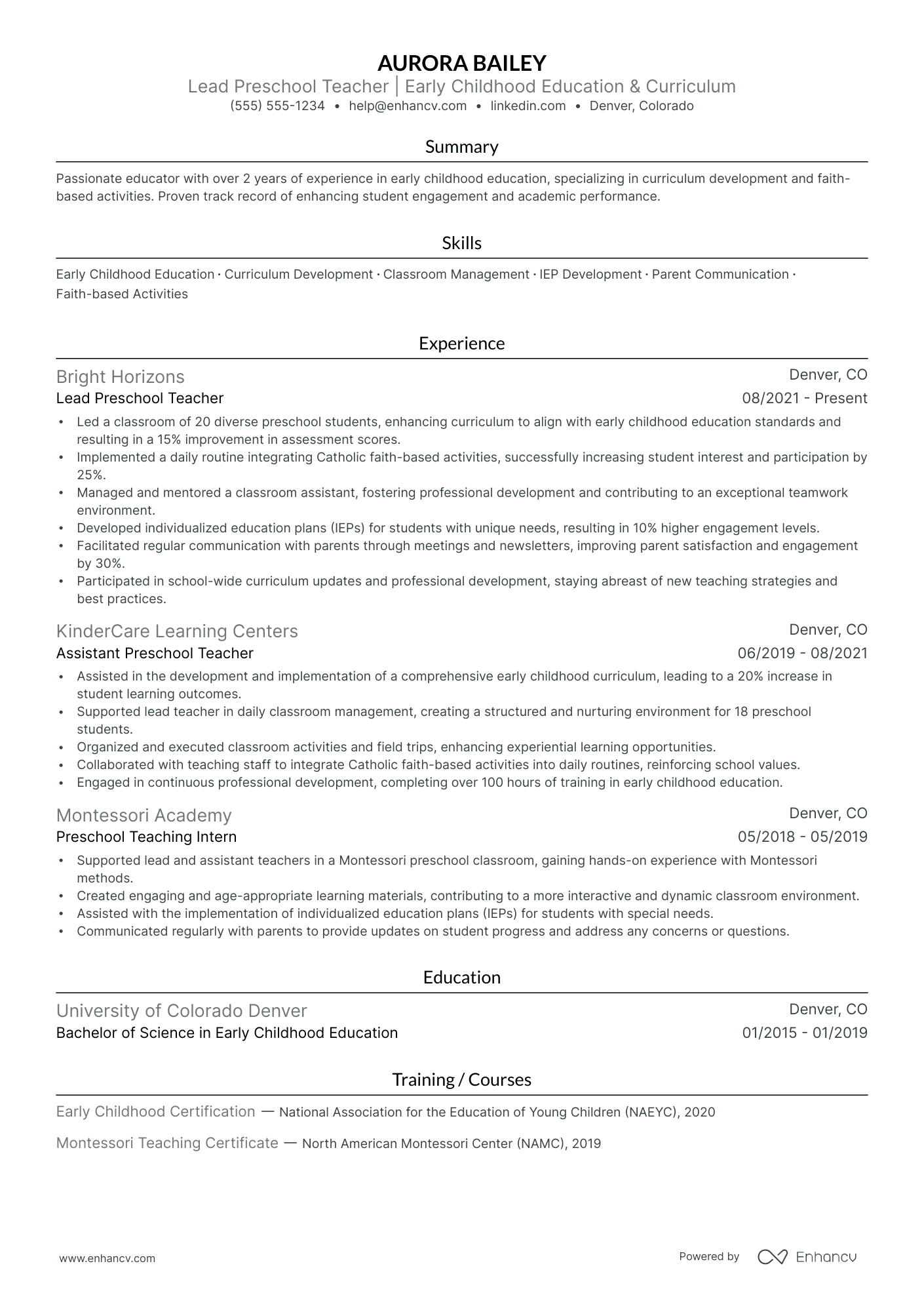 Daycare Program Director Resume Example Resume Example