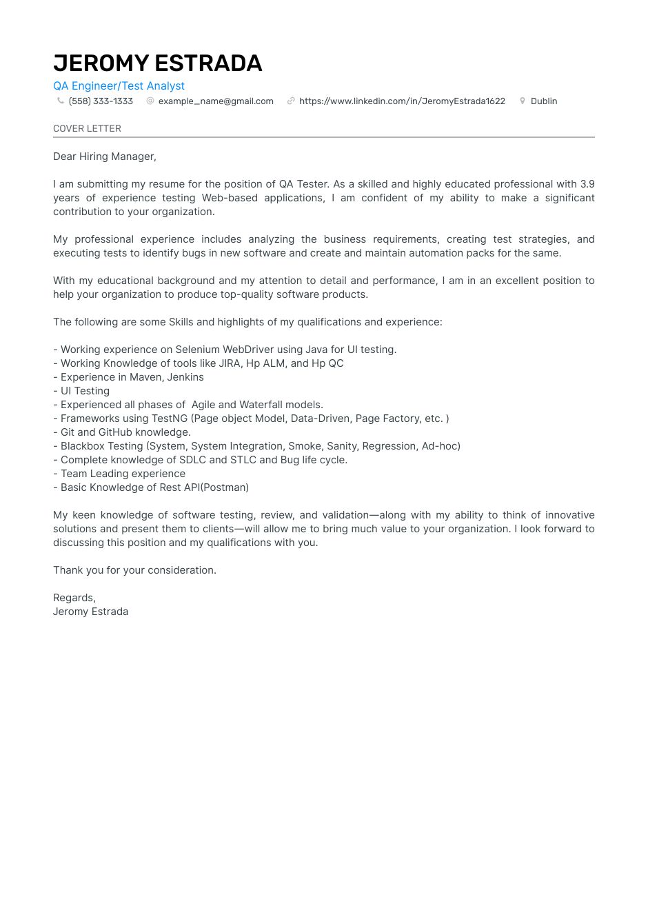 Cover Letter For Qa Tester RachelBlank Blog   Qa Engineer Coverletter A9db12a566 