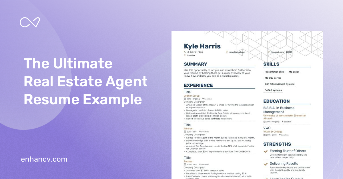 21 Real Estate Agent Resume Examples & Guide for 2023