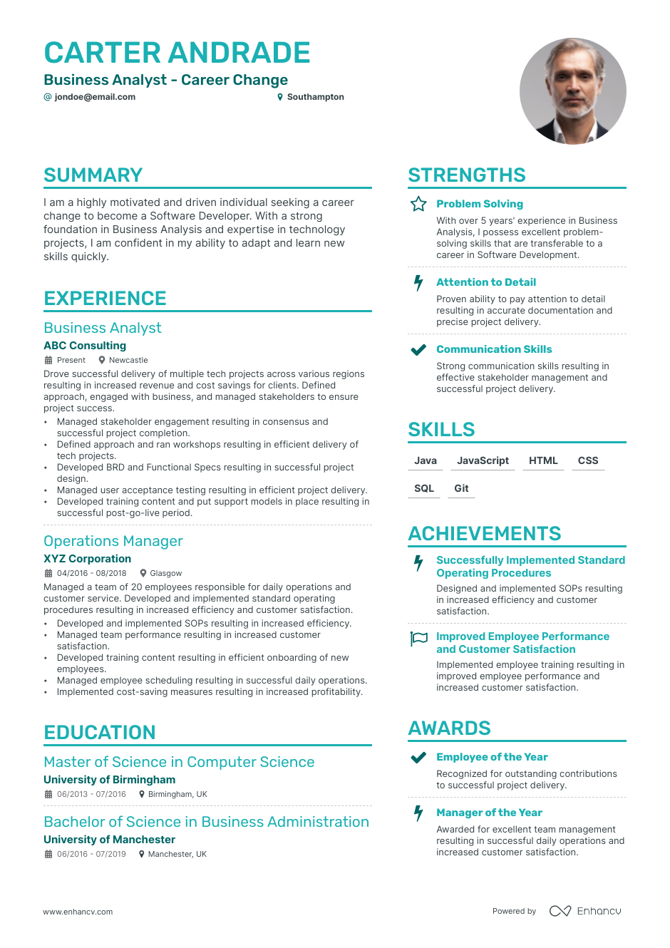 3 Business Analyst CV Examples for 2023