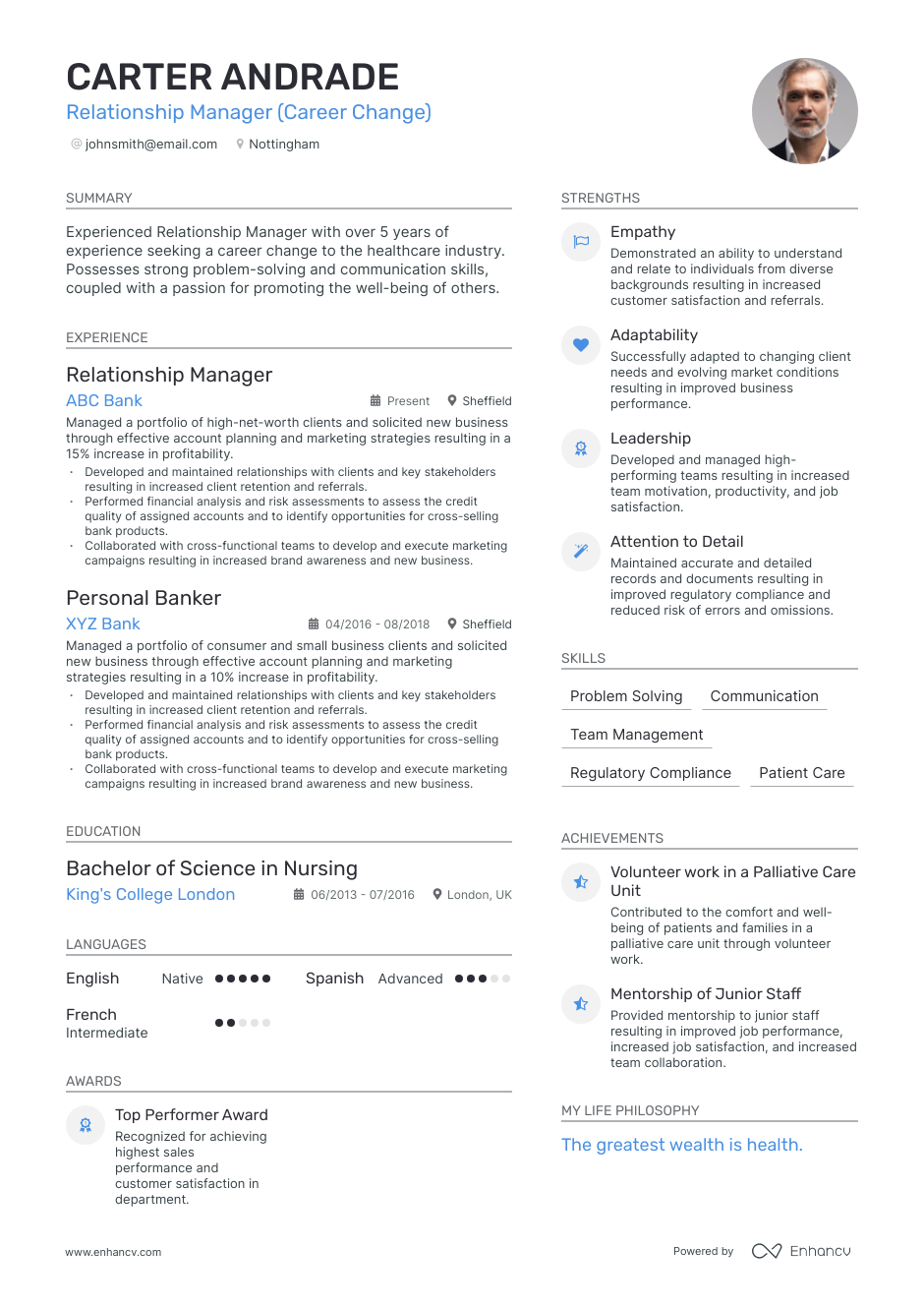 3 Relationship Manager CV Examples for 2023