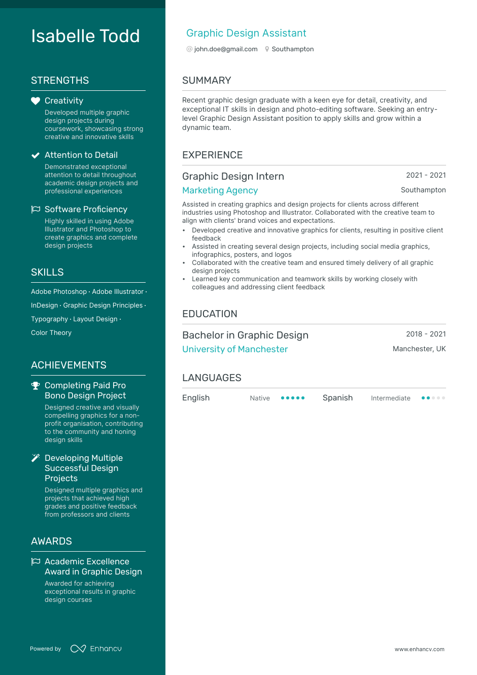 3 Graphic Design CV Examples for 2023