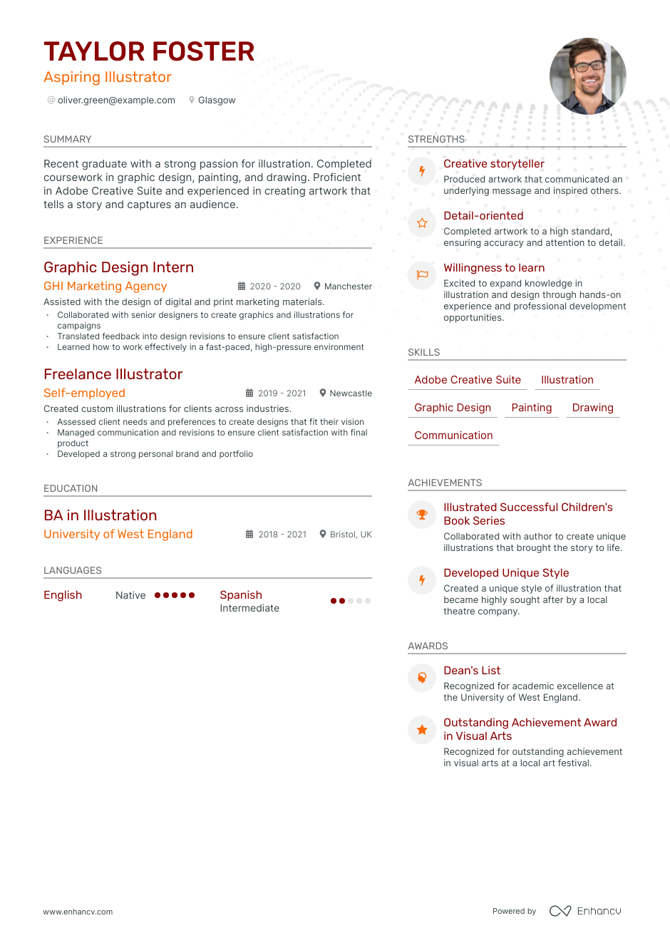 3 Illustrator CV Examples for 2023