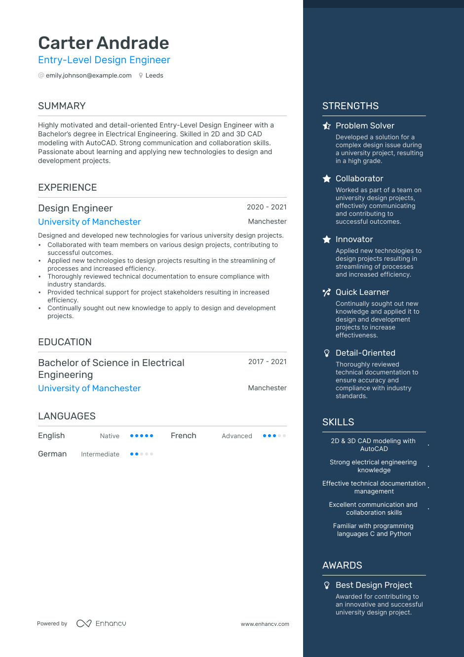 3 Design Engineer CV Examples for 2023