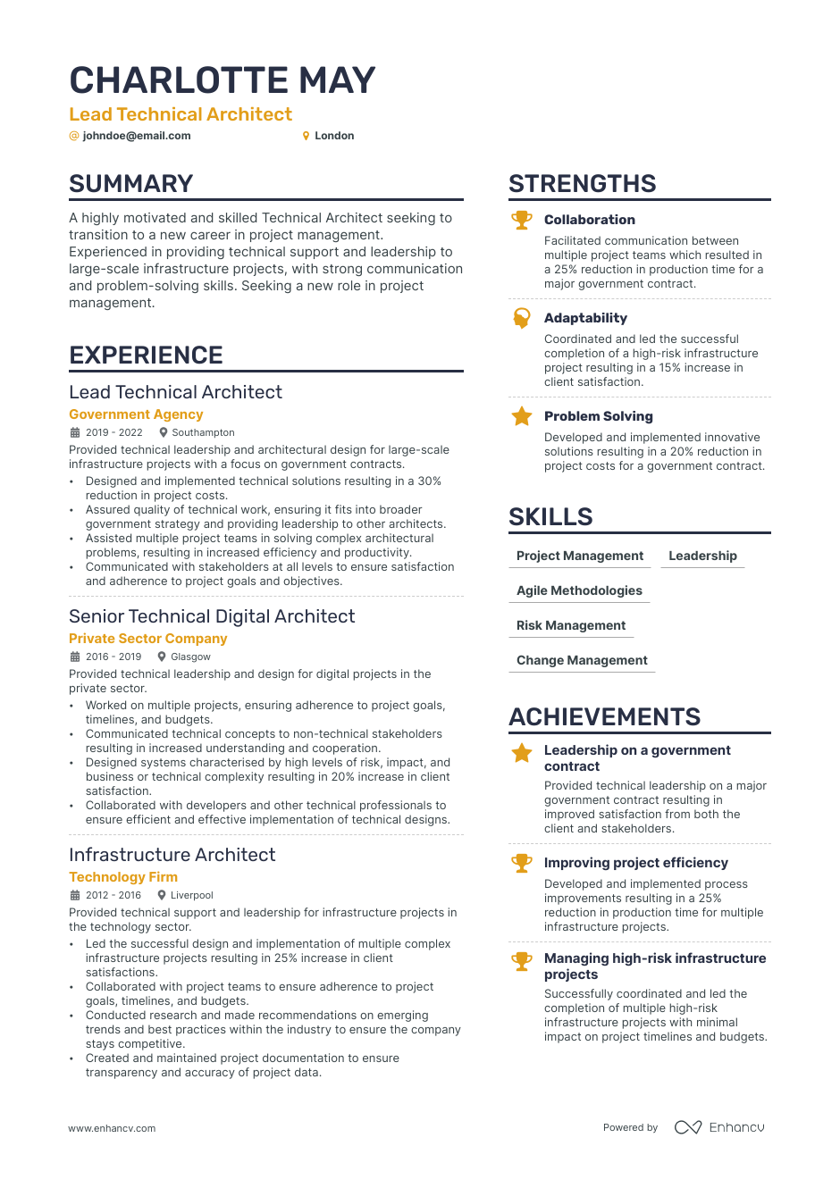 3 Architect CV Examples for 2023