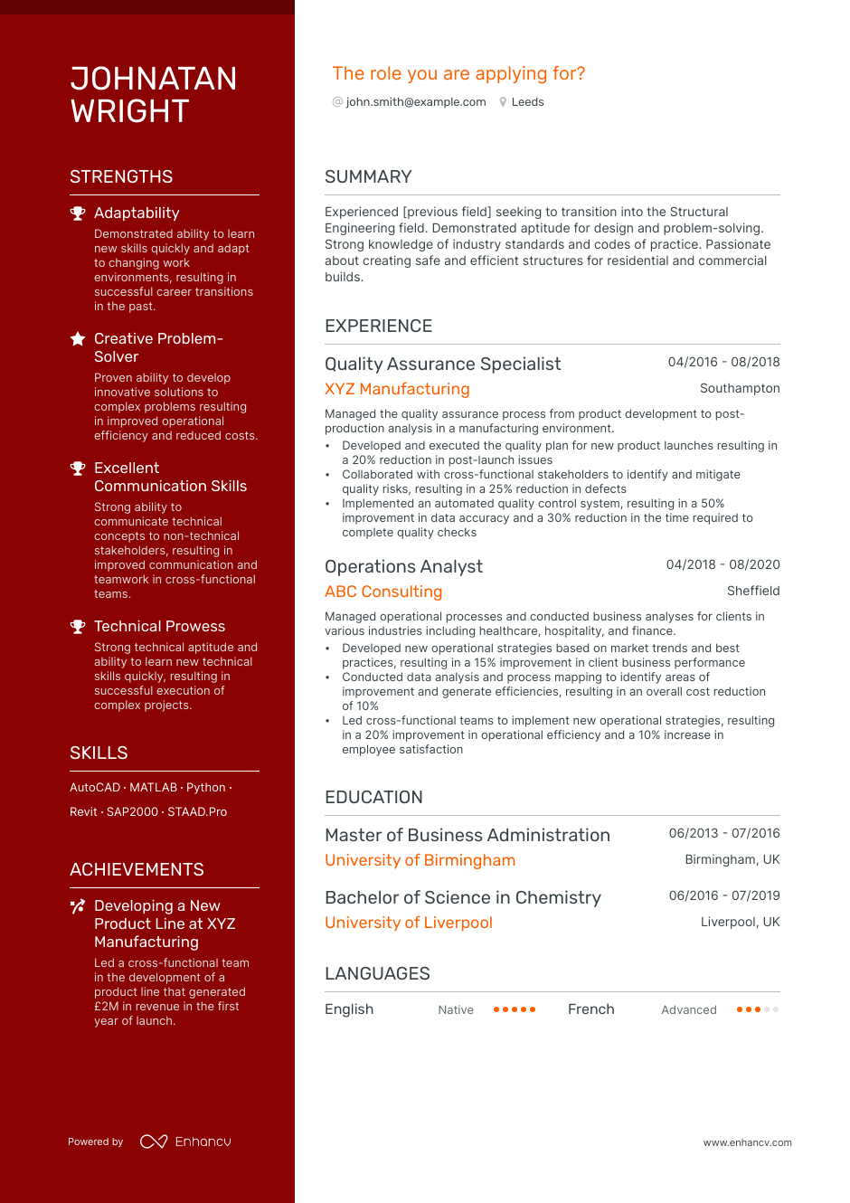 3 Structural Engineer CV Examples for 2023