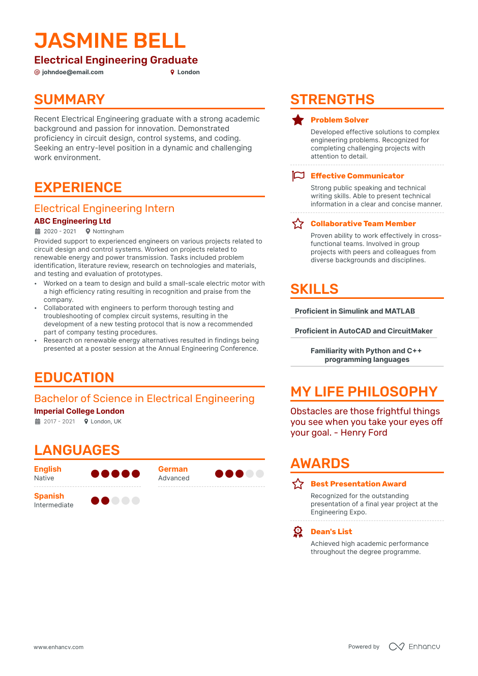 3 Electrical Engineering CV Examples For 2023   64805c6ee45af8930a0d98d4 Cv 