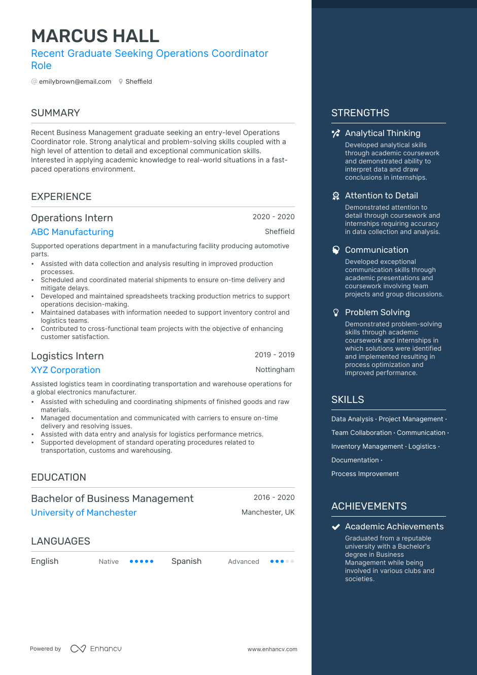 3 Operations Manager Cv Examples For 2023